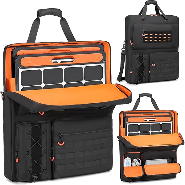 晴れ晴れしい裏地付き添い人ソーラーダイアログボックス納める御徒面子、Jackery SolarSaga 100W相応うトラベルキャリーケース、