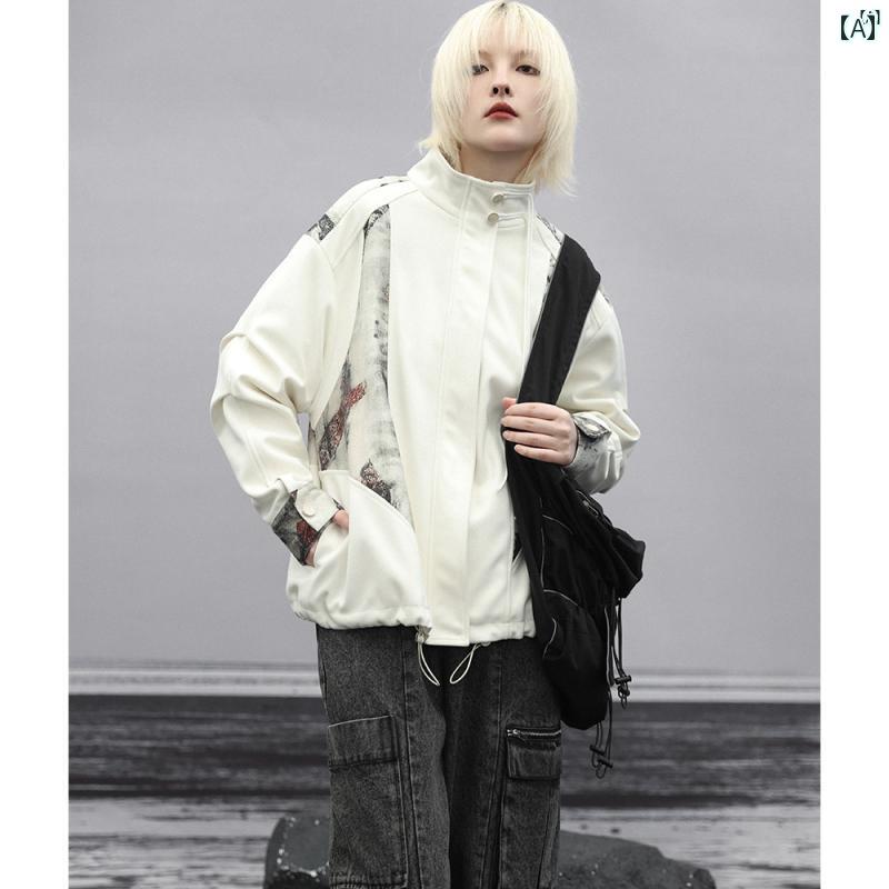 ジャケット 厚手 スプライシング 着 2 ライナー 可能 取り外し 冬 レディース 服 プリントコットン 中華風|BNFショップ