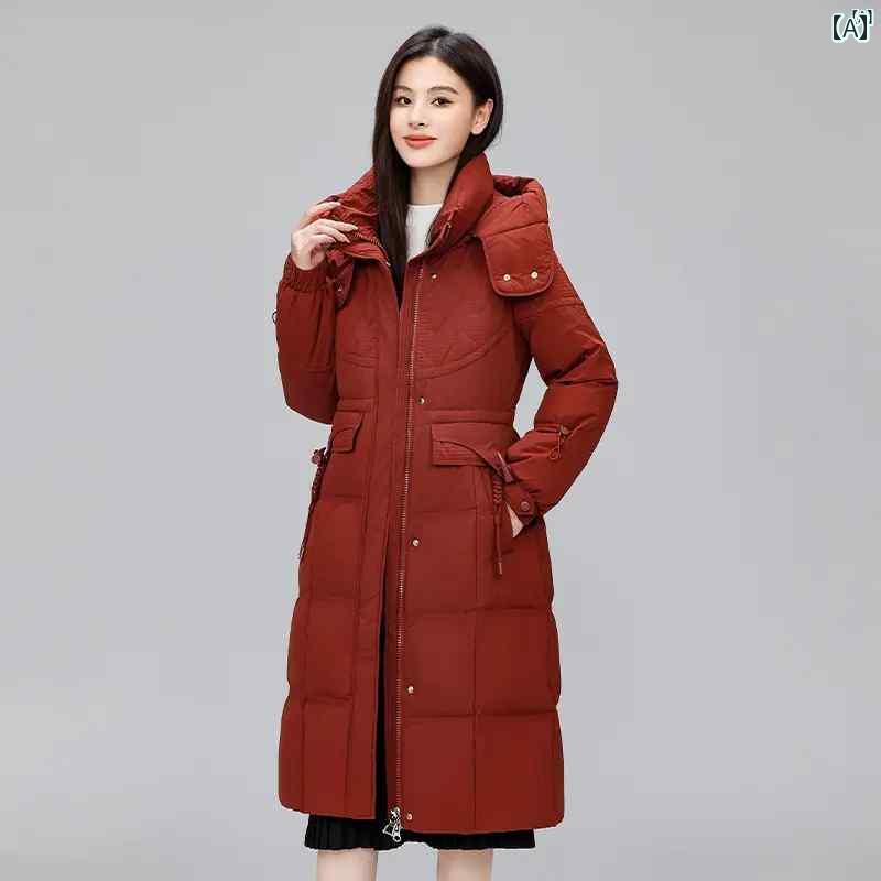ホワイトダックダウン ロング 冬 ジャケット ダウン Jiijiang Xingqing 綺麗 オシャレ 上品 ファッション レディース|BNFショップ