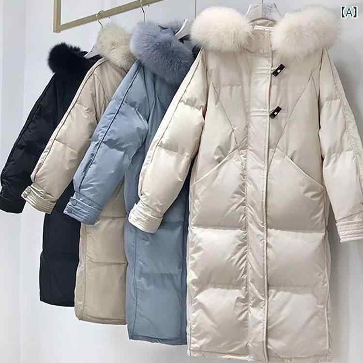 着ます。(x20) パンを 越えて 膝を タイプの 長い 女性の ジャケットの 羽毛 鴨の 白 新型 冬の 年の 24 馬は