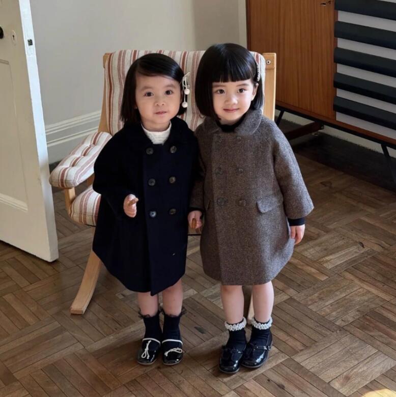 女の子の 丸襟 フォーマル 女の子 ダッフルコート 子供服 キッズ