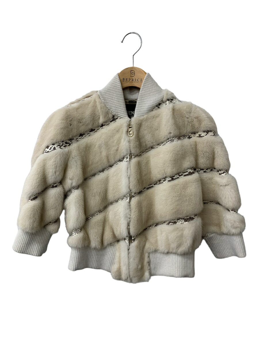 【33％OFF】フェンディ パール白いこと エラフレザー ミンクのコート ボンバージャケット FNE57LAHOUF0QK9 36 白いこと スネークレザー【中古】 IT5DRIEZY9V9 RSS30