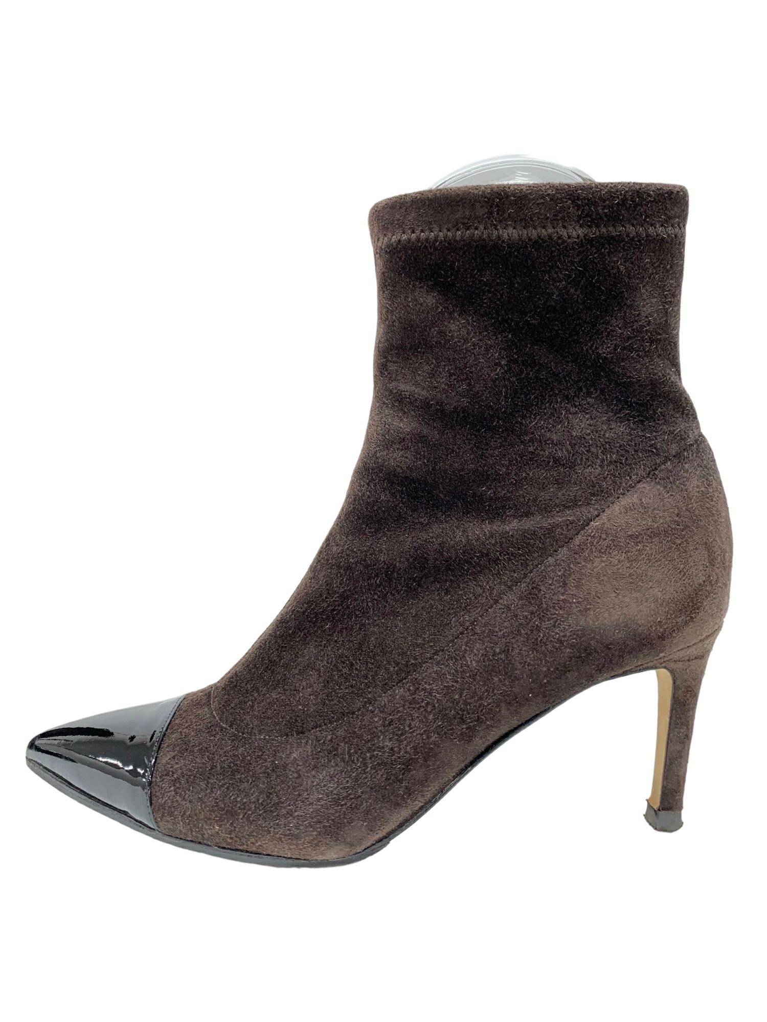 フォクシーブティック Short Boots Gallop 40222 ショートブーツ 35 ブラウン ポインテッドトゥスエード&times;エナメル【中古】ITDR5BMOOQ57｜ビープライス