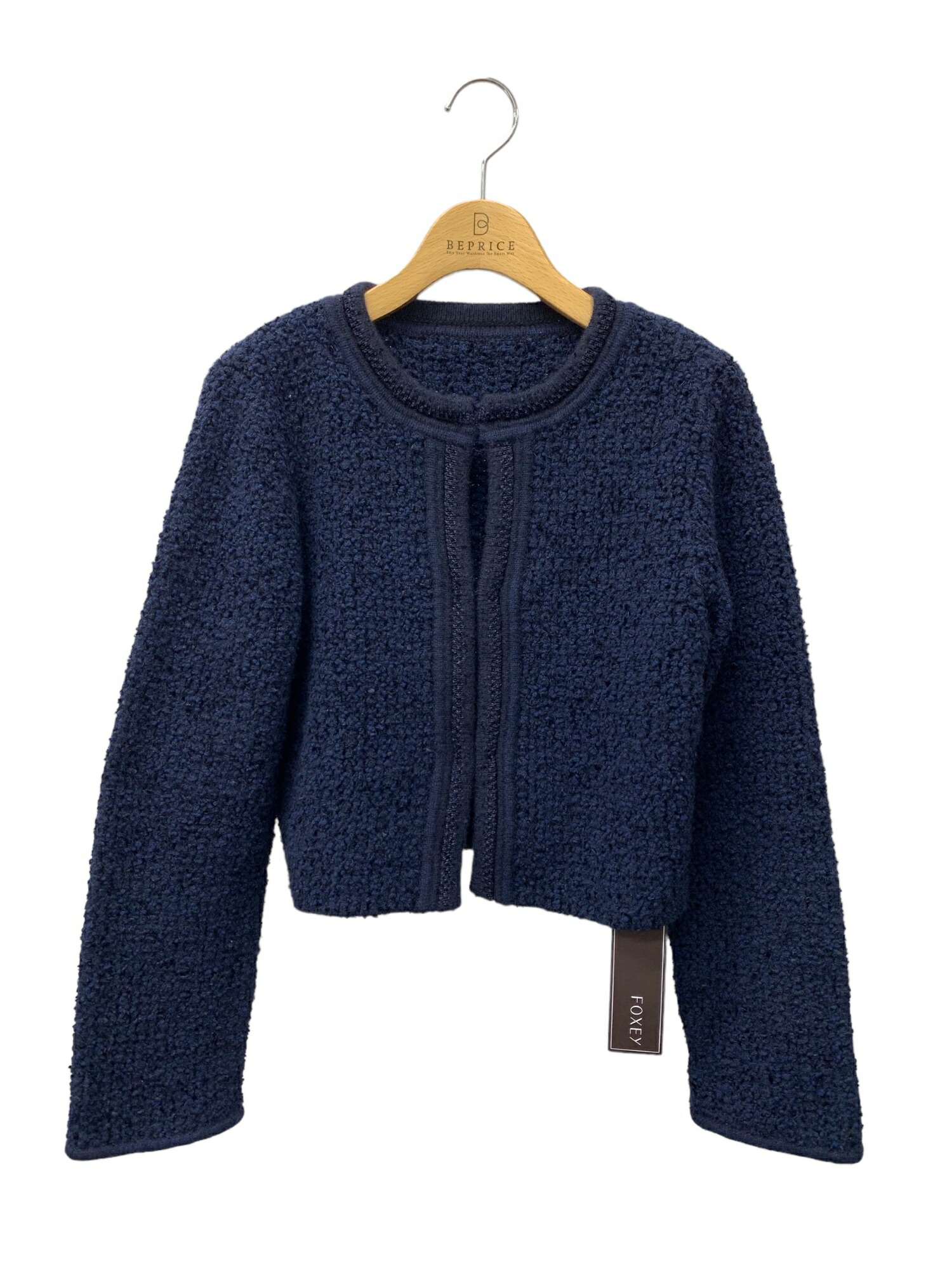 フォクシーブティック KNIT JACKET VIVANA 43760 ジャケット 38 ネイビー【中古】ITH7EHBECY4Y
