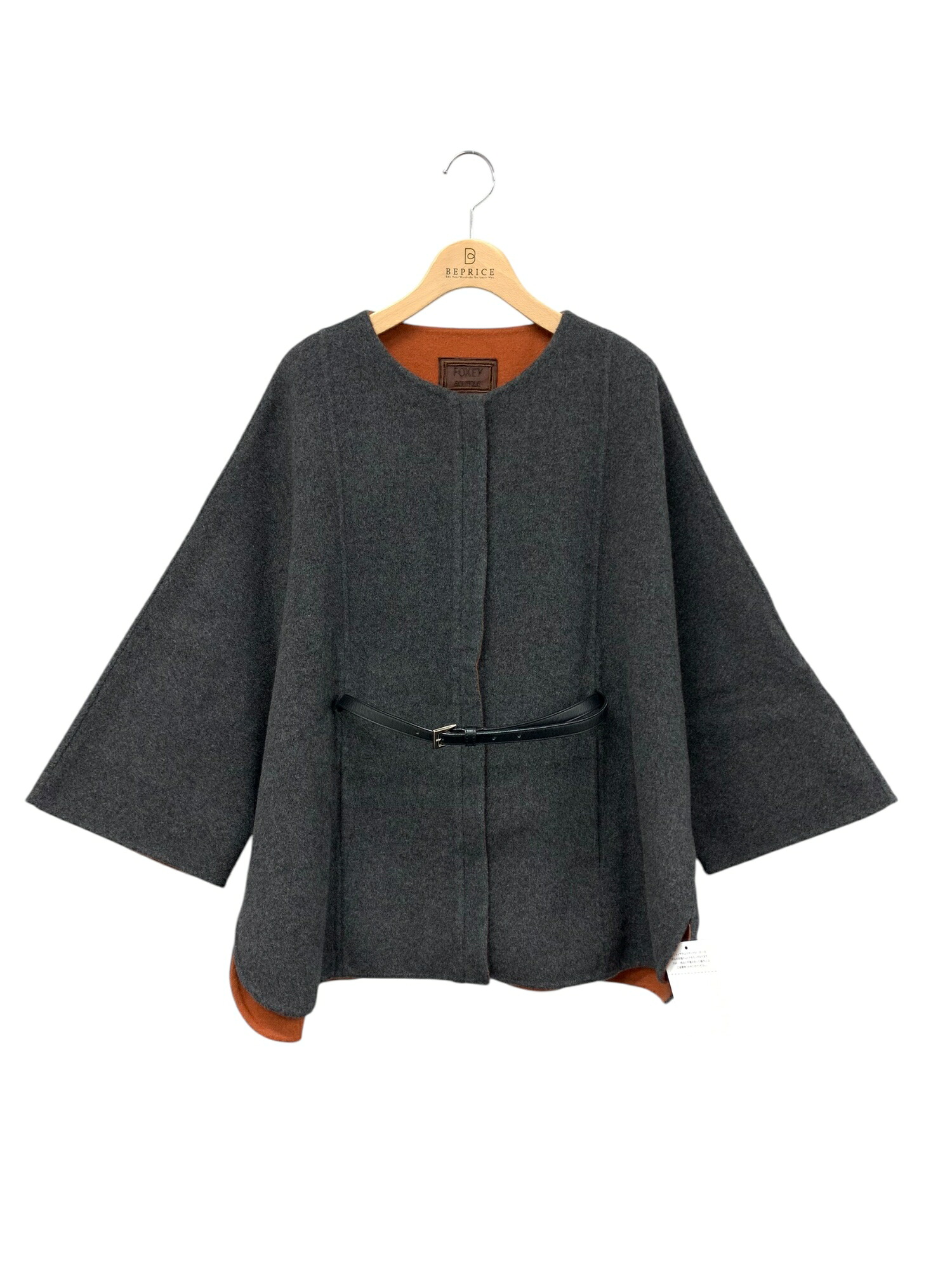 フォクシーブティック Coat Cashmere Poncho 40074 ショートコート F チャコール カシミヤ【中古】 ITKZ8OW5JO3G|ビープライス