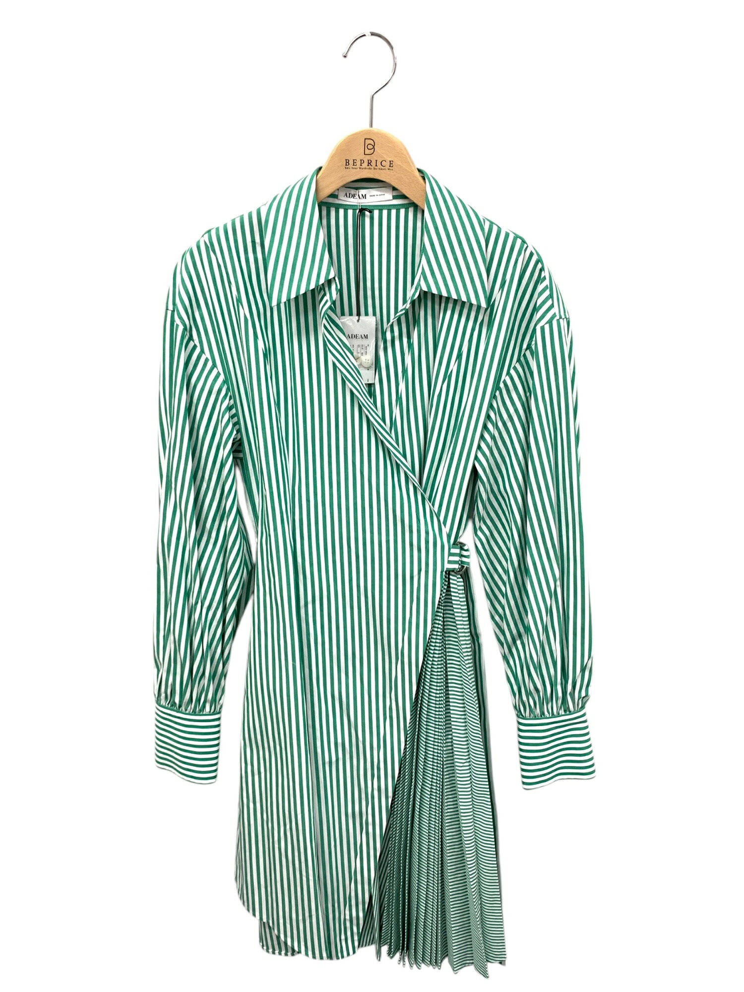 アディアム Amalfi Dress 44737 プルオーバー衣装 0 緑であること 筋目 縞模様【中古】 ITJU30ZLX94O
