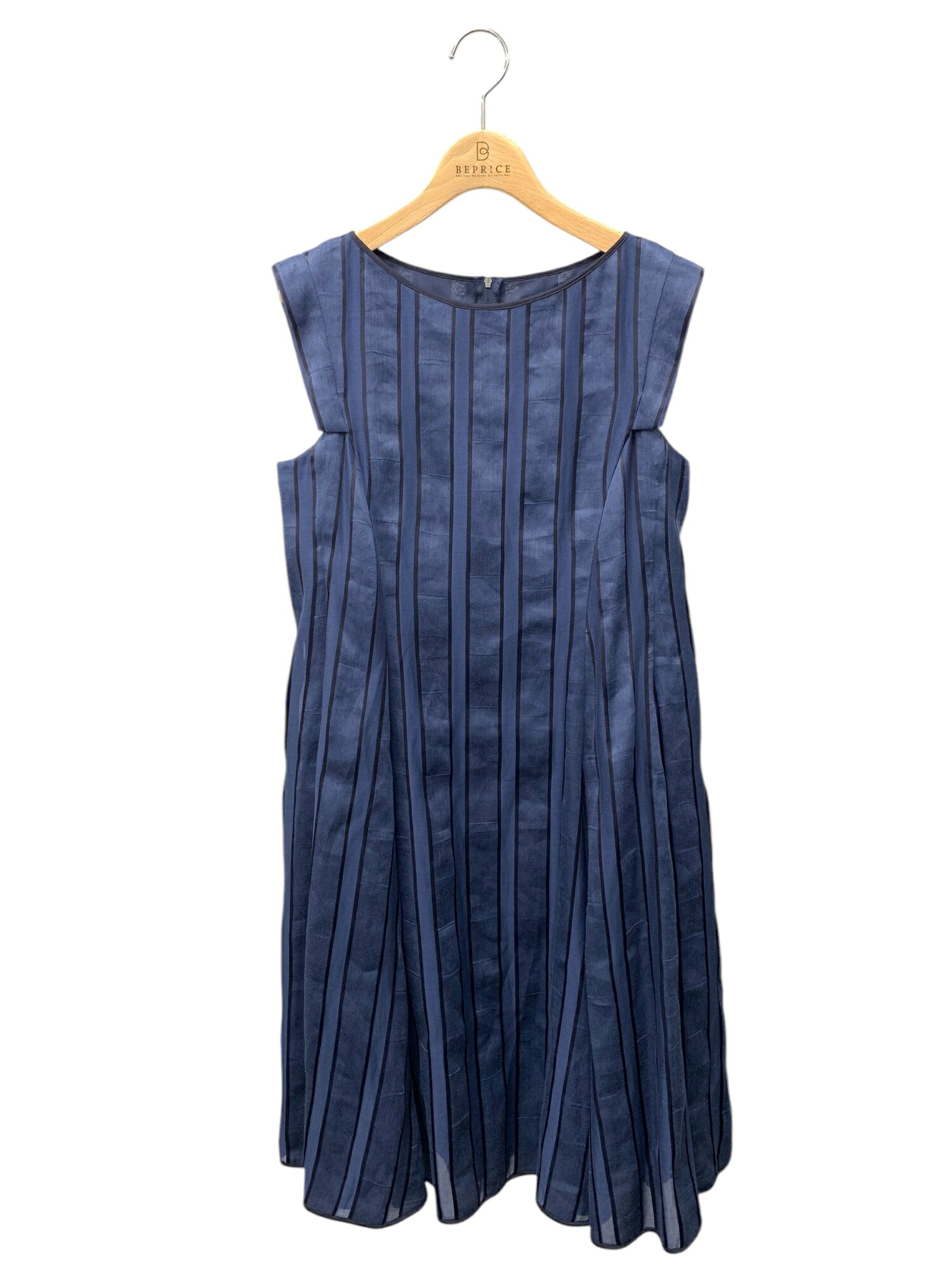 フォクシーブティック Dress La Promesse 44365 ワンピース 40 ネイビー ストライプ【中古】 ITM964AJLNW8｜ビープライス