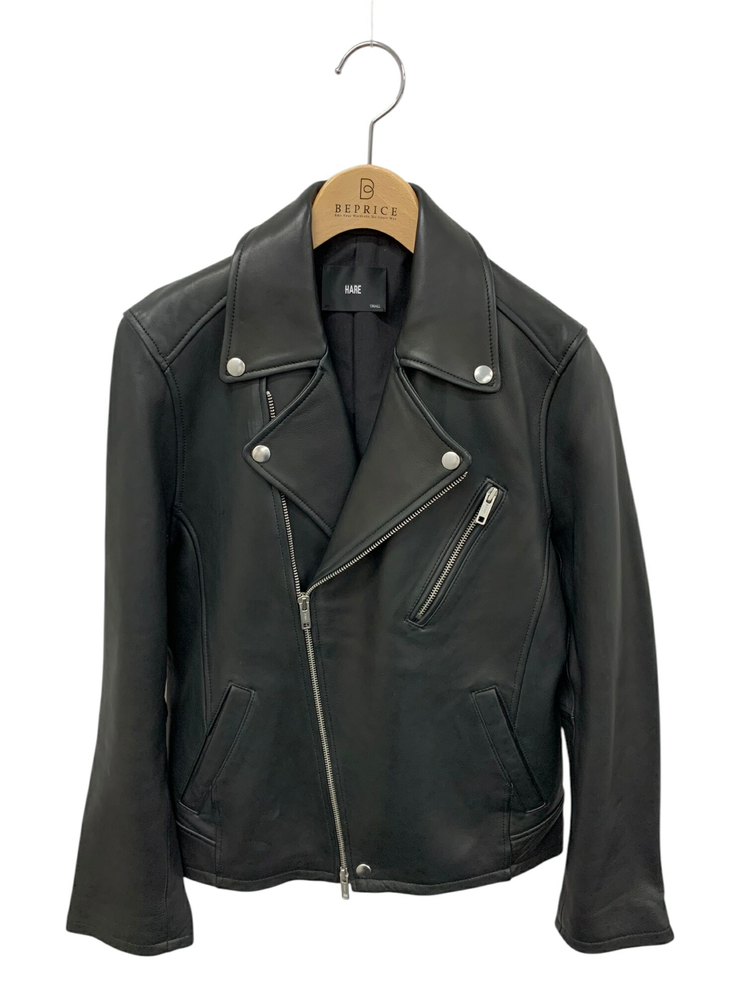 楽天市場】H□ハレ/HARE 羊革 シングルライダースジャケット