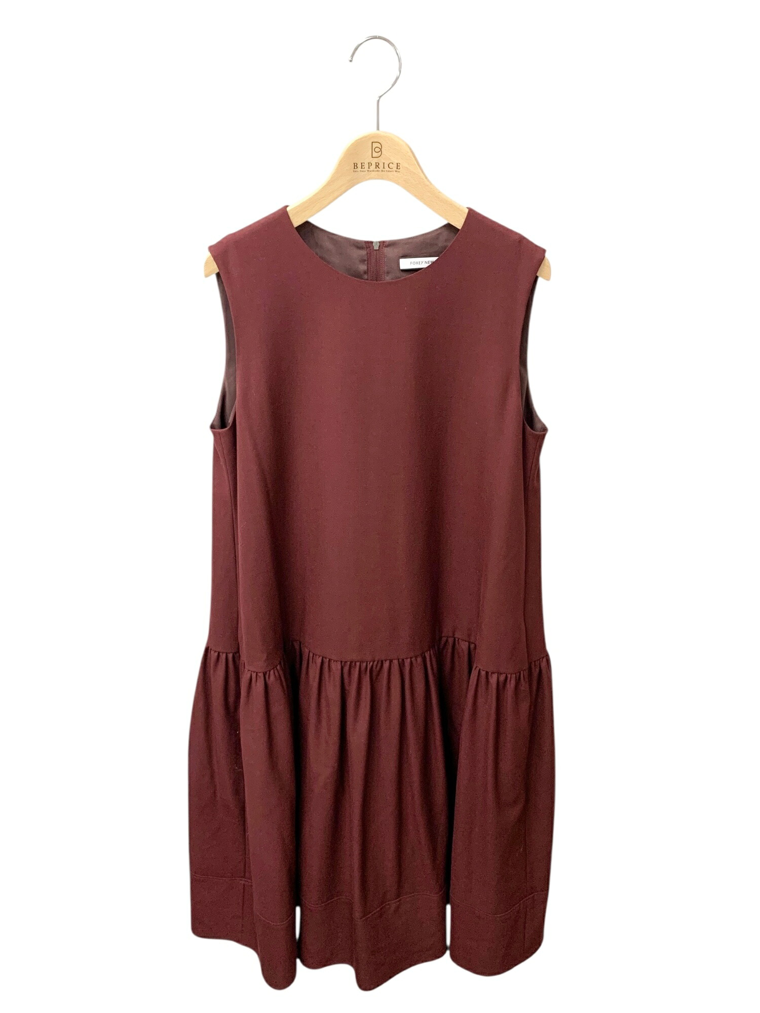 フォクシーブティック Dress Manon 44963 ワンピース 40 ワインレッド【中古】 IT0LE3S1CPQ8