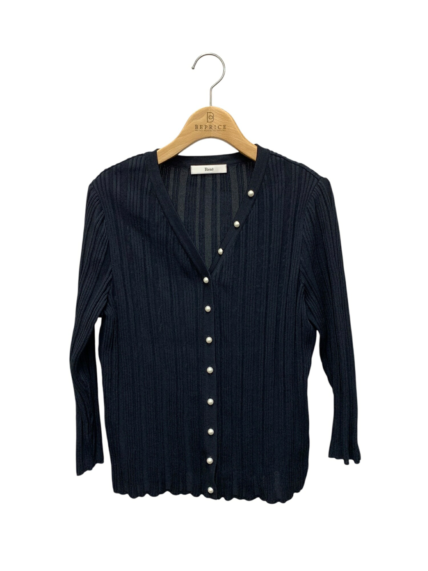 楽天市場】ルネ 6622250 カーディガン 34 ホワイト ビジュー【中古  