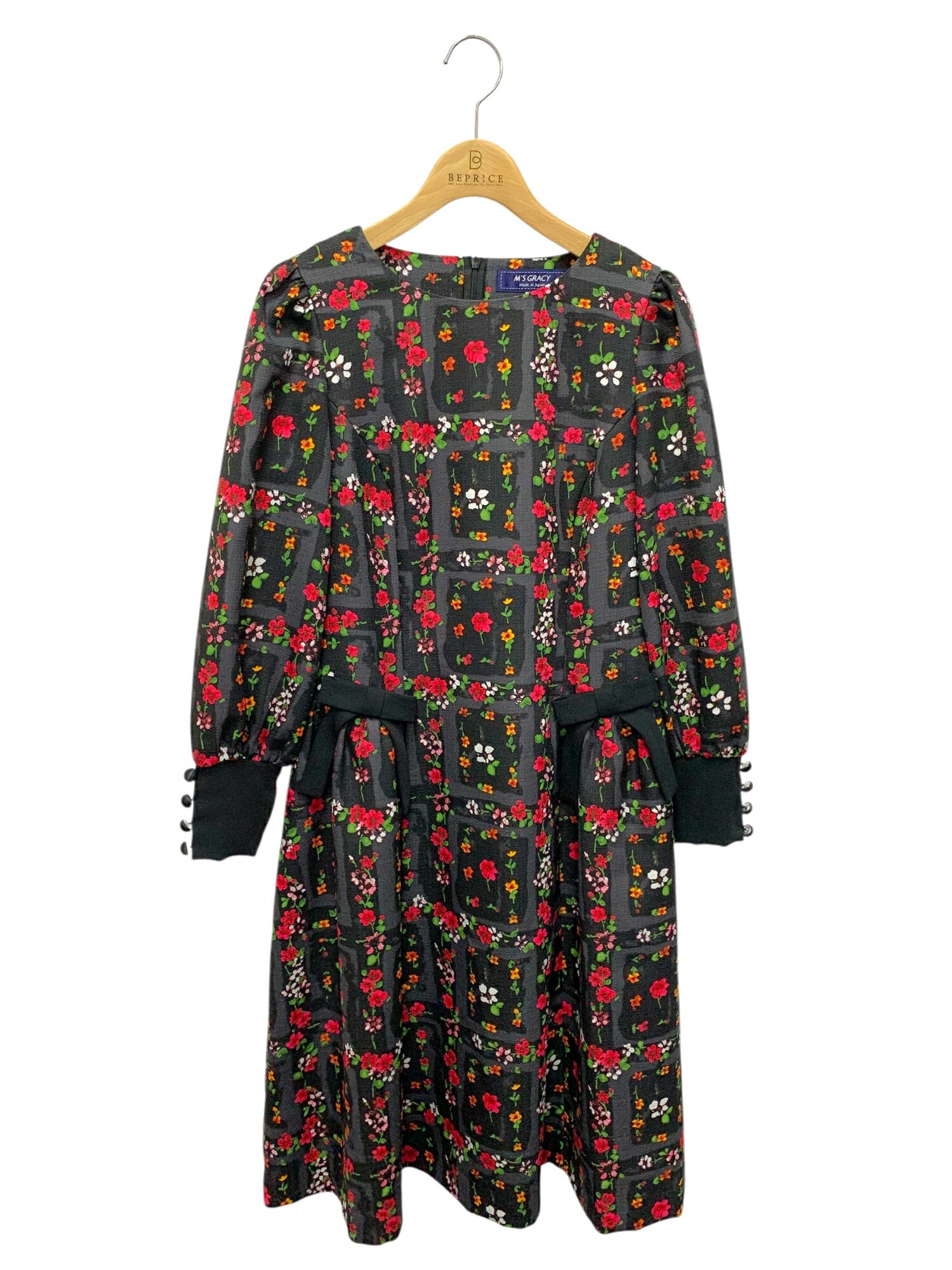 楽天市場】エムズグレイシー 411316 ワンピース 38 ピンク 花柄