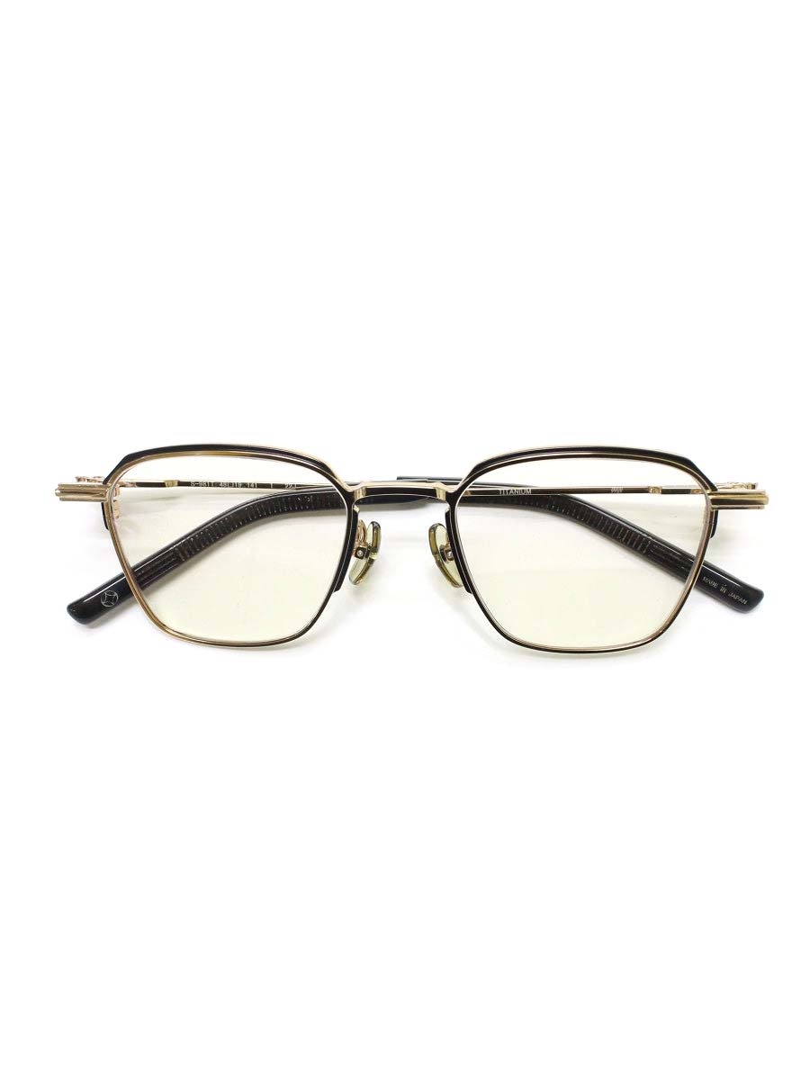 フォーナインズ S-981T 眼鏡 ゴールド/黒いこと 金属元素ひな形 豆の町【中古】 ITGZHRJ0IBO8