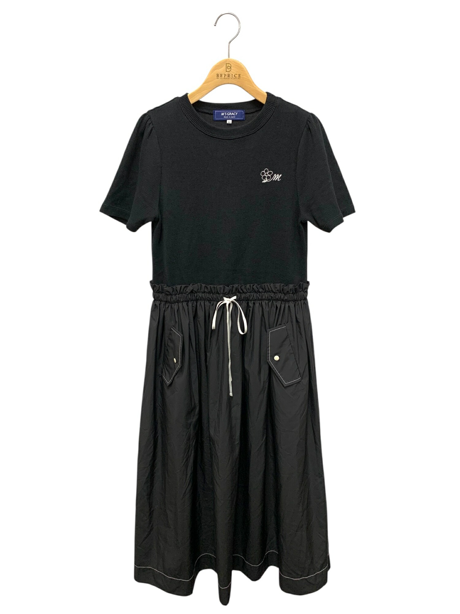 楽天市場】エムズグレイシー 218708 ワンピース 36 ブラック ニット