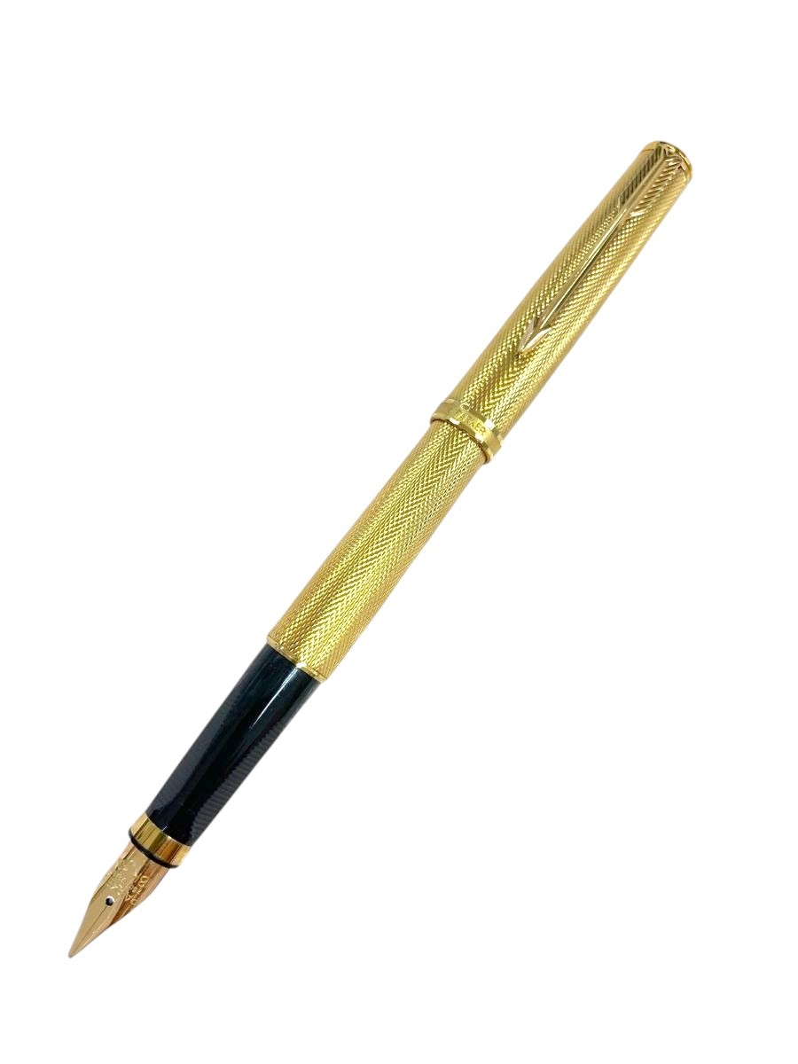 パーカー 万年筆 プリミア ゴールドグレンドルジュ XF 18K【中古】 ITS10K42YJRU