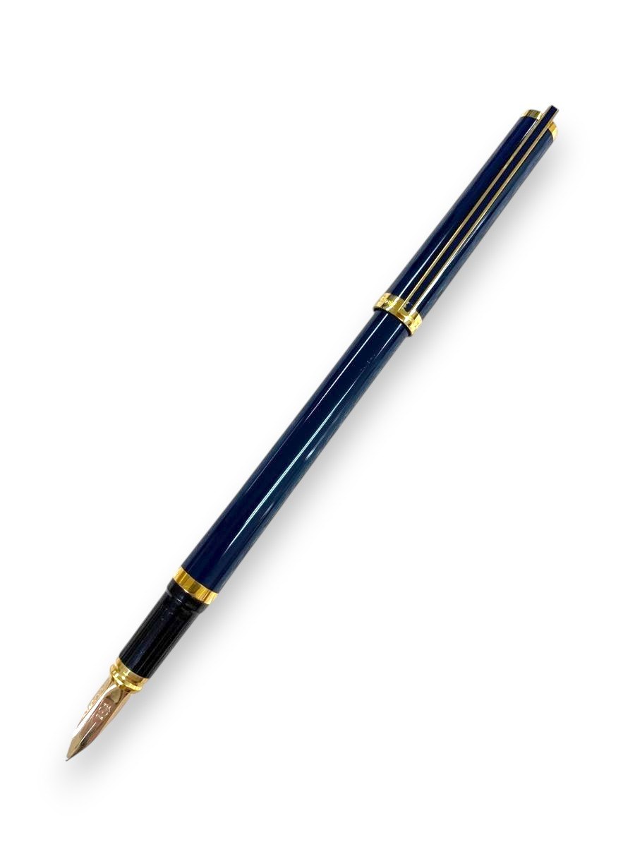 エス・テー・デュポン 万年筆 ライン2 純正漆濃紺 41275 M ペン先18金【中古】 IT6CVVIS5MA6