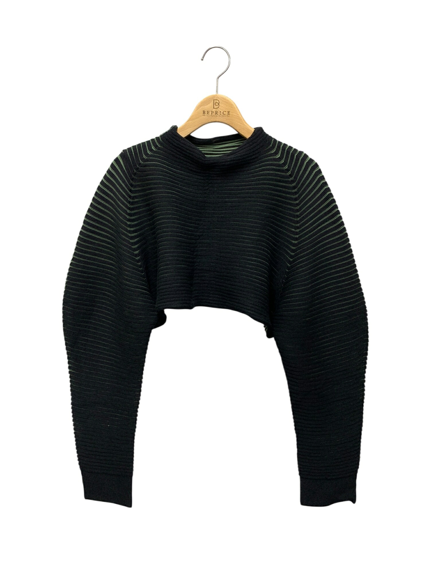 イッセイミヤケ IM43KKN258 ニット 2 ブラック ボトルネック クロップド【中古】 ITPPG07GRSWM｜ビープライス 29,985円