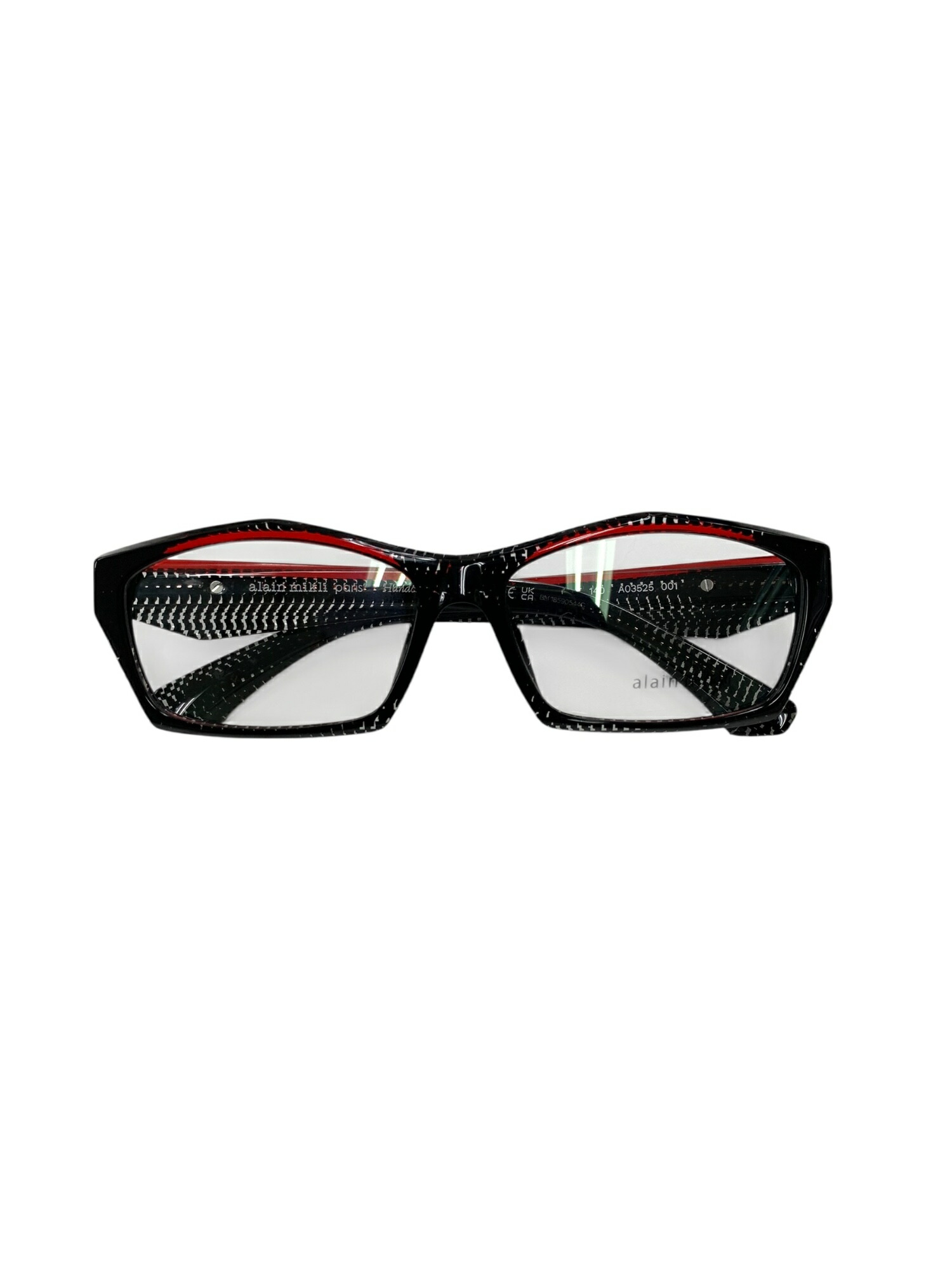 アランミクリ A03525 001 眼鏡 黒いこと Pointillee black  transparent red【中古】 ITXOTVW7XBAK