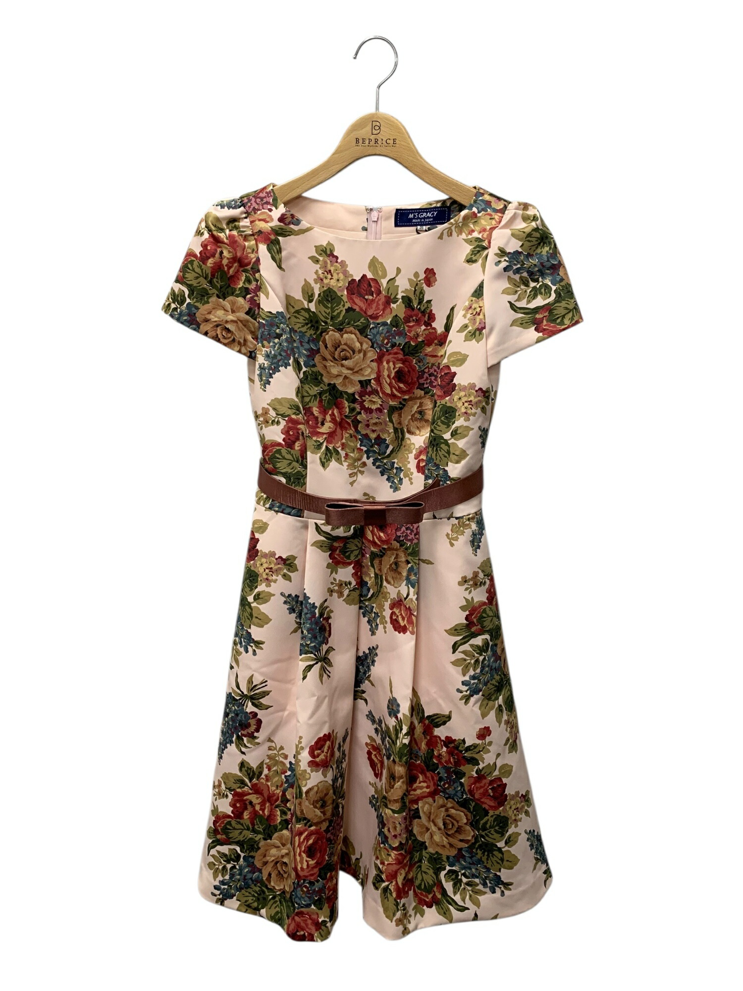 楽天市場】【55％OFF】エムズグレイシー 411316 ワンピース 38 ピンク