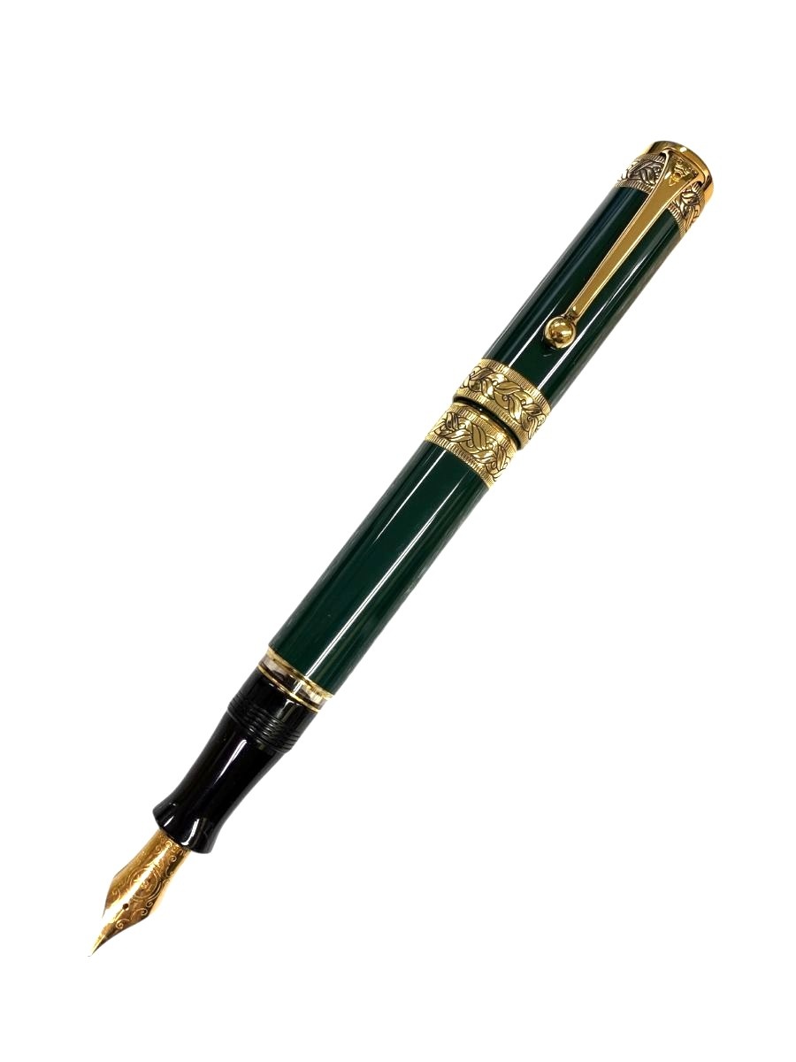 アウロラ 筆 ダンテ・アリギエーリ･アリギエリ 緑であること M 18K【中古】 ITXAIFOFQA50