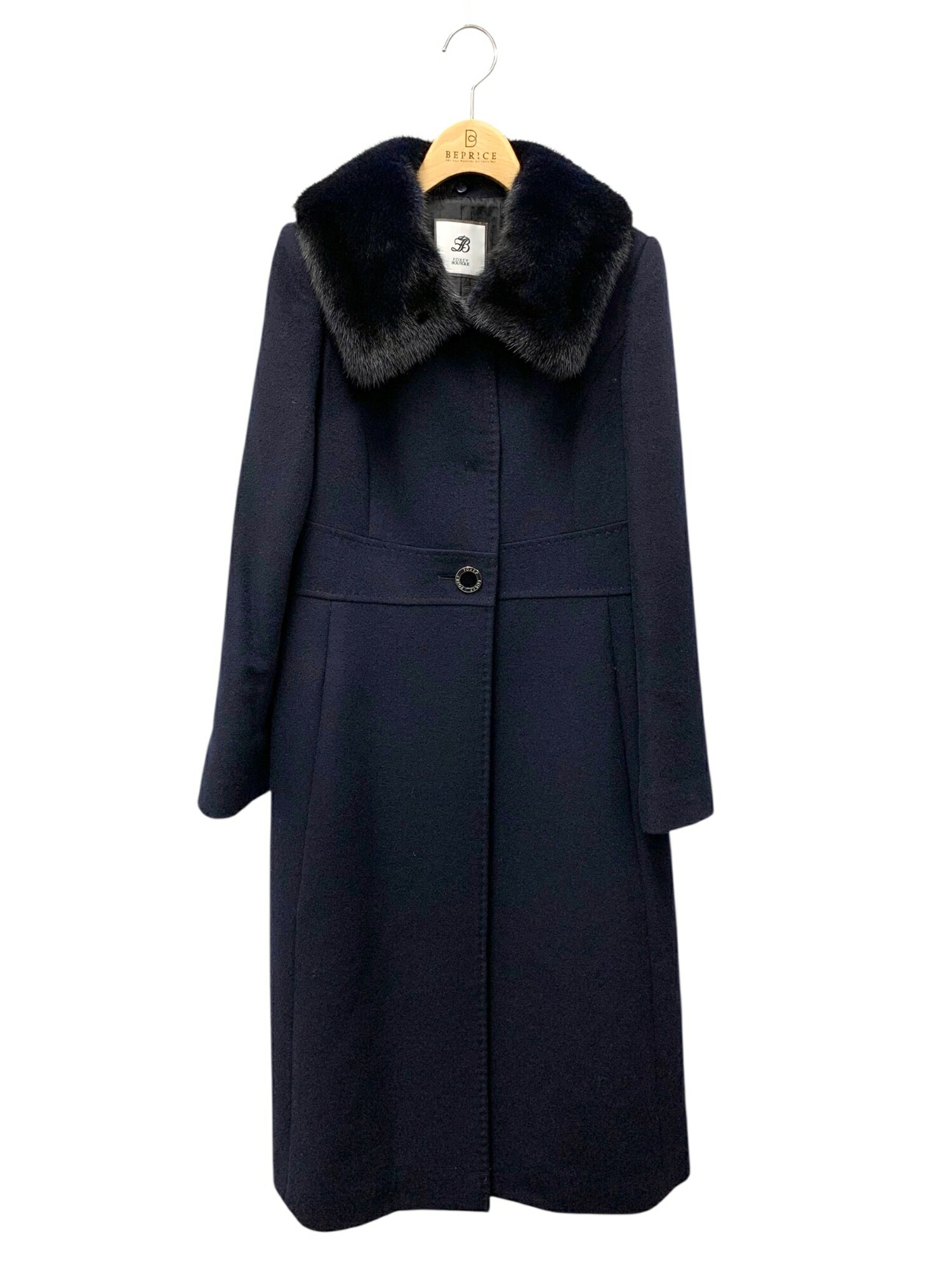 フォクシーブティック Coat Conserved Foxey 39265 厚地の外套 40 米国海軍 カシミール ミンクのコート毛皮【中古】 ITU2LUDPF3CG