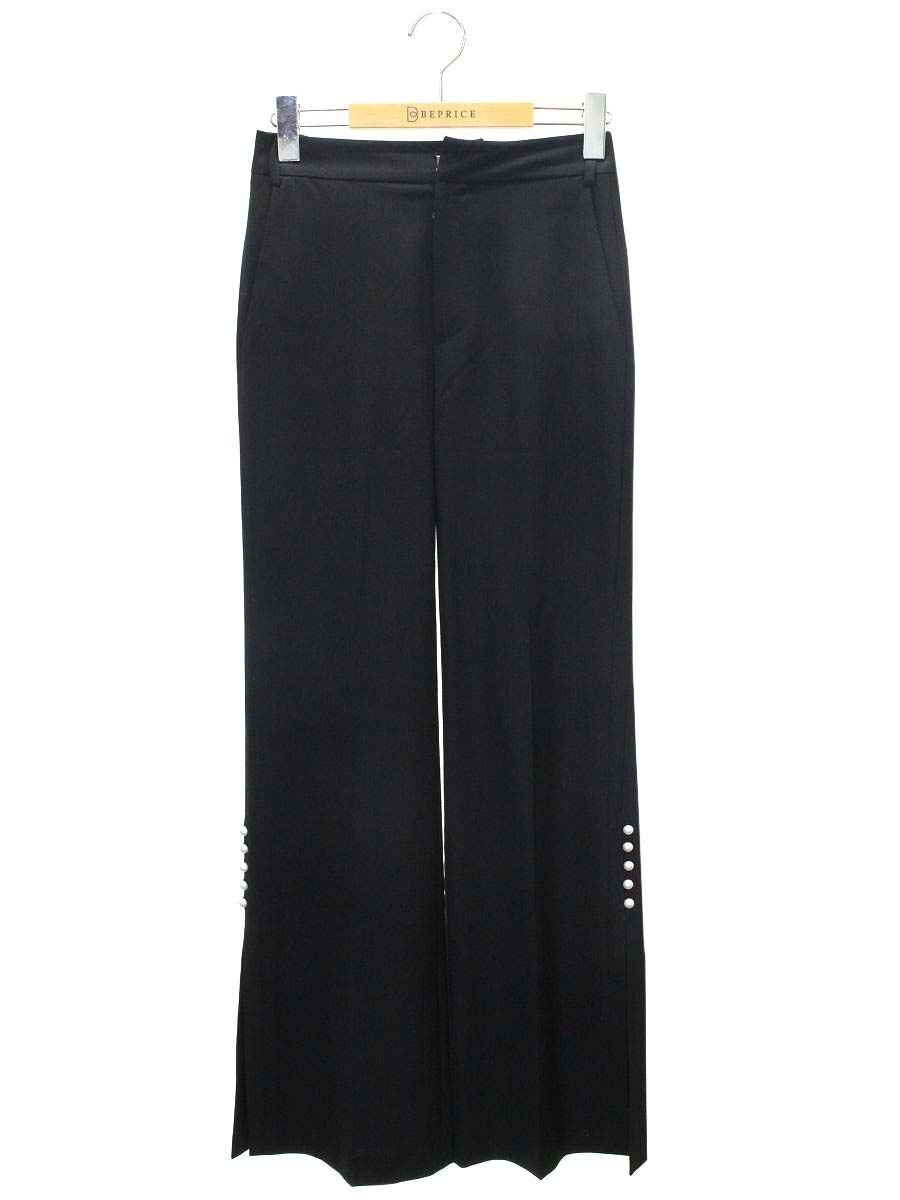 アディアム 37874 パンツ 0 ブラック タック ワイド パール スリット【中古】 ITC5MESUCVJW
