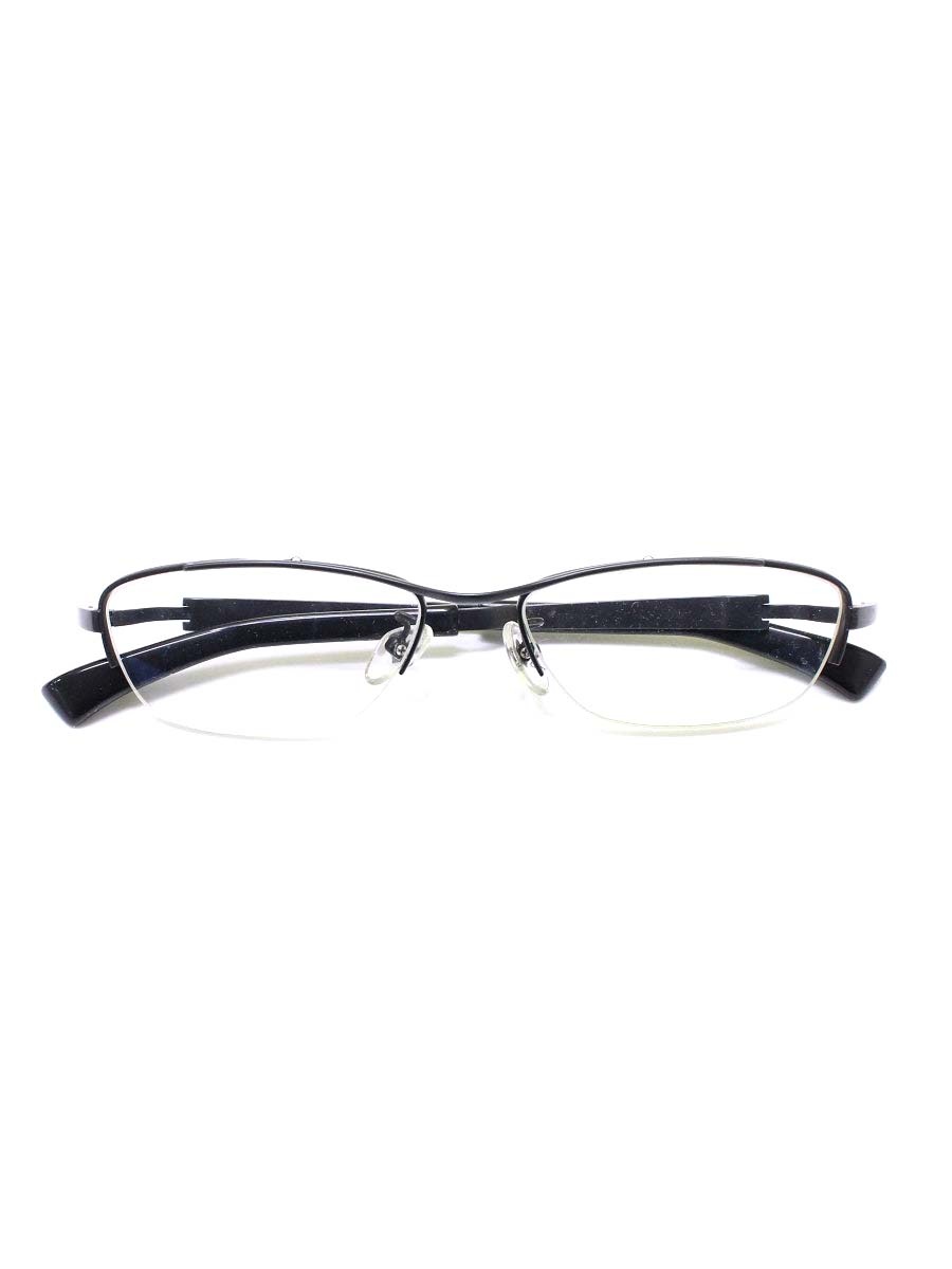 フォーナインズ S-100T 眼鏡 黒いこと チタンひな形 二分の一リム 真四角【中古】 ITTFKP5YRFOY