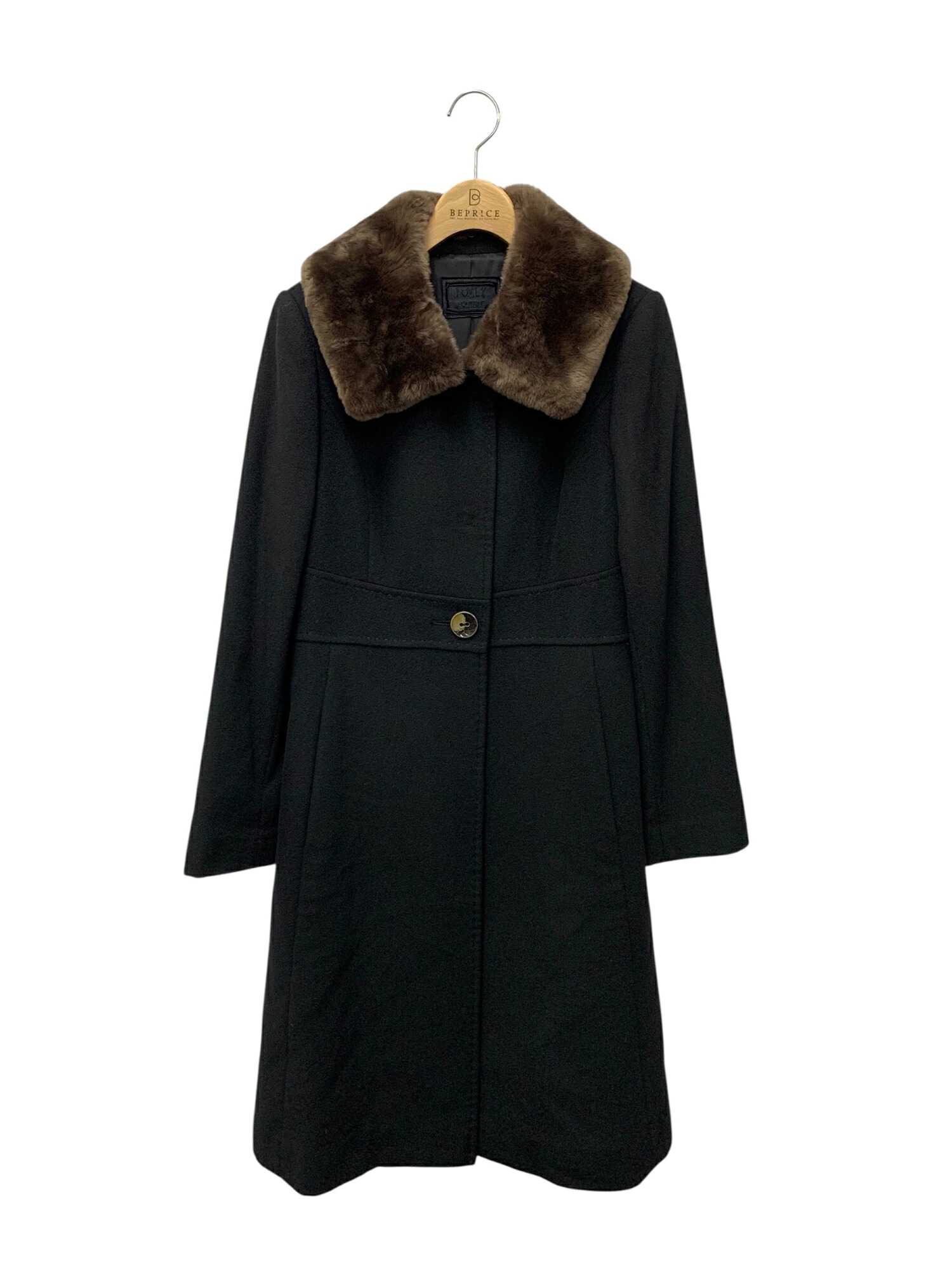 フォクシーブティック Coat Noisette 36160 コート 38 ブラック ヌートリアファー【中古】 IT7YS5N6UOJW|ビープライス