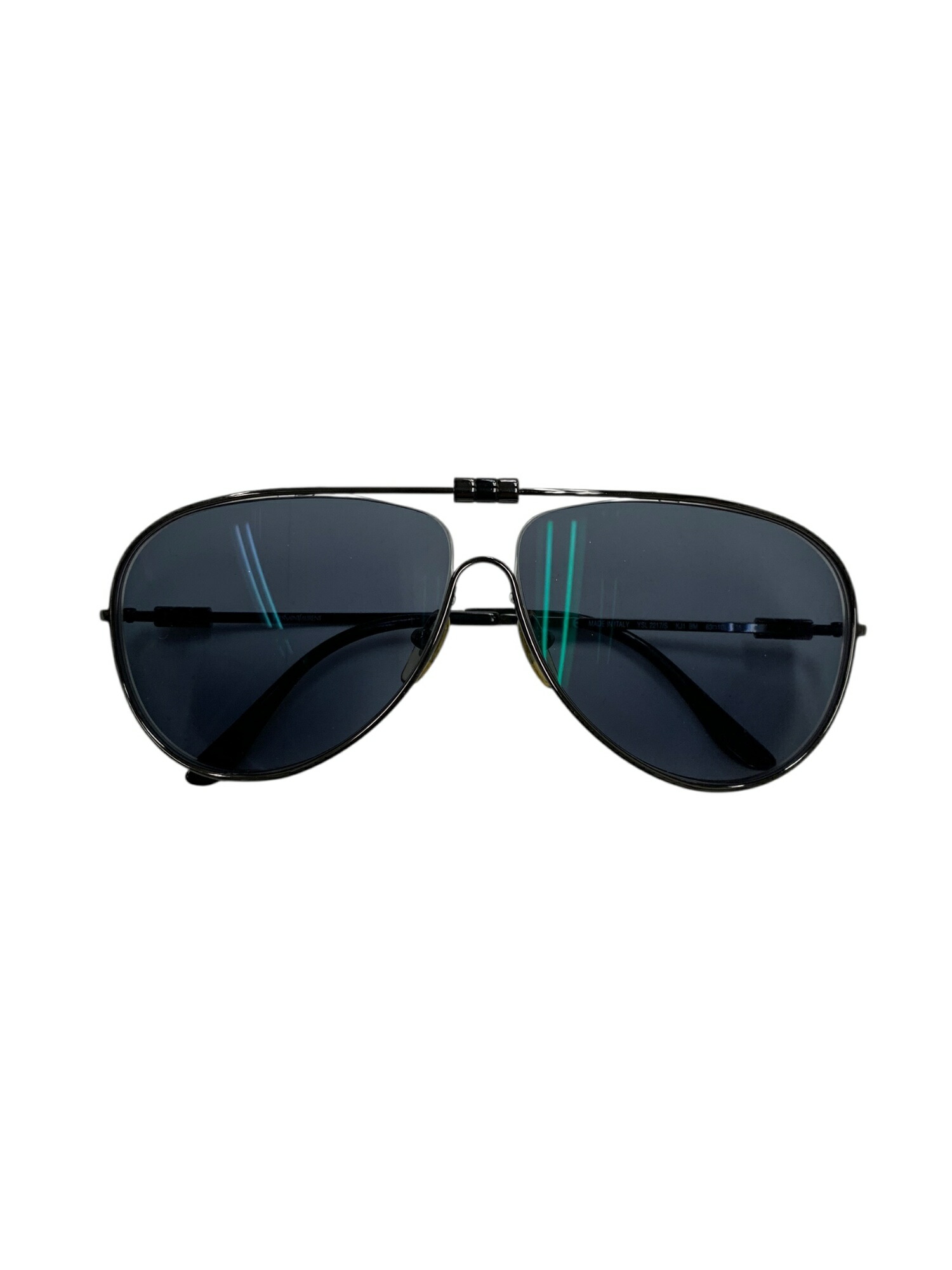 イヴサンローラン YSL2217/S KJ1 黒眼鏡 黒いこと 金属元素ひな形 盛りだくさんリム ティアドロップ【中古】 ITB7MCSHRA5O