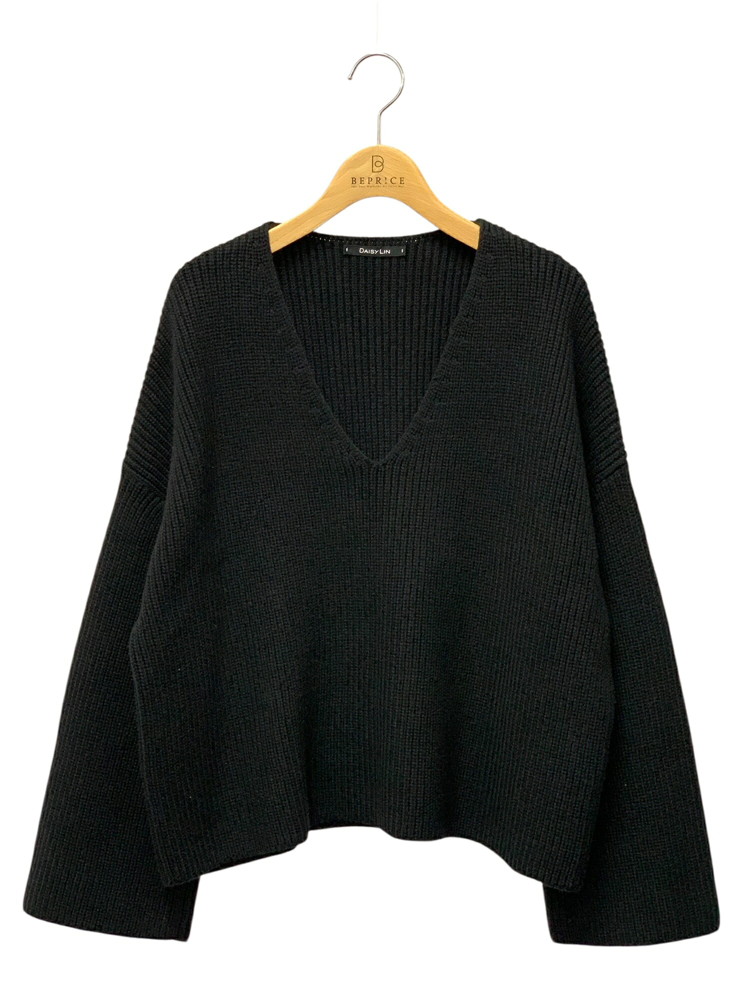デイジーリン Angel Hair Sweater Lady V 07308 nitto F ブラック【中古】 ITY1W3UT7Y3P|ビープライス