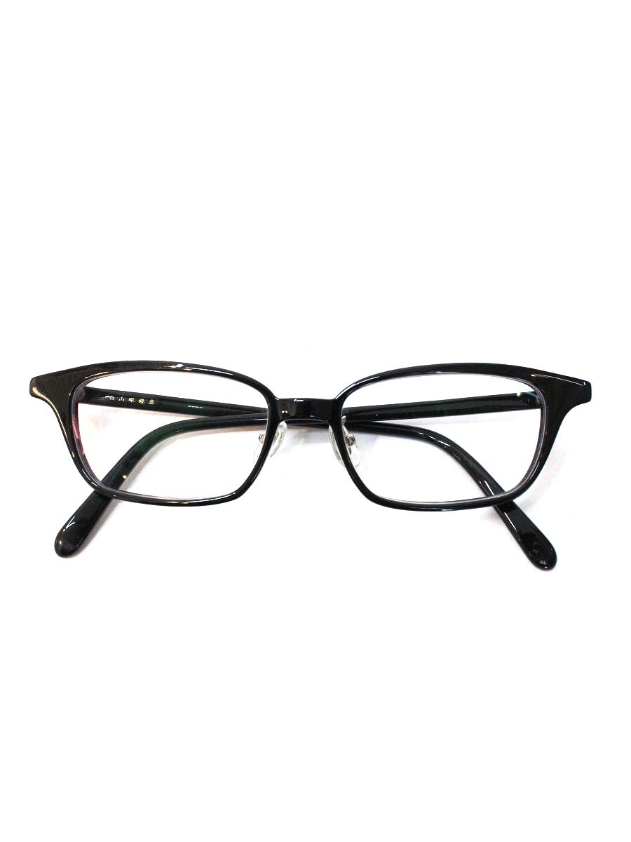 白山眼鏡店 QUADRA メガネ ブラック スクエア アセテート BASIC【中古】 ITDHO3246BBG｜ビープライス