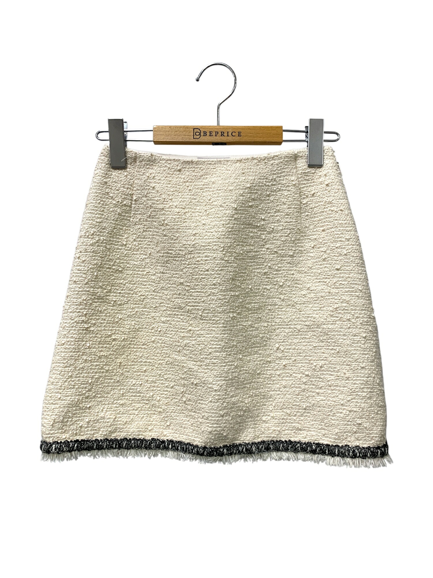 モンクレール GONNA SKIRTS 310932D00009 スカート 38 アイボリー ツイード【中古】 IT1TEP933VMW｜ビープライス