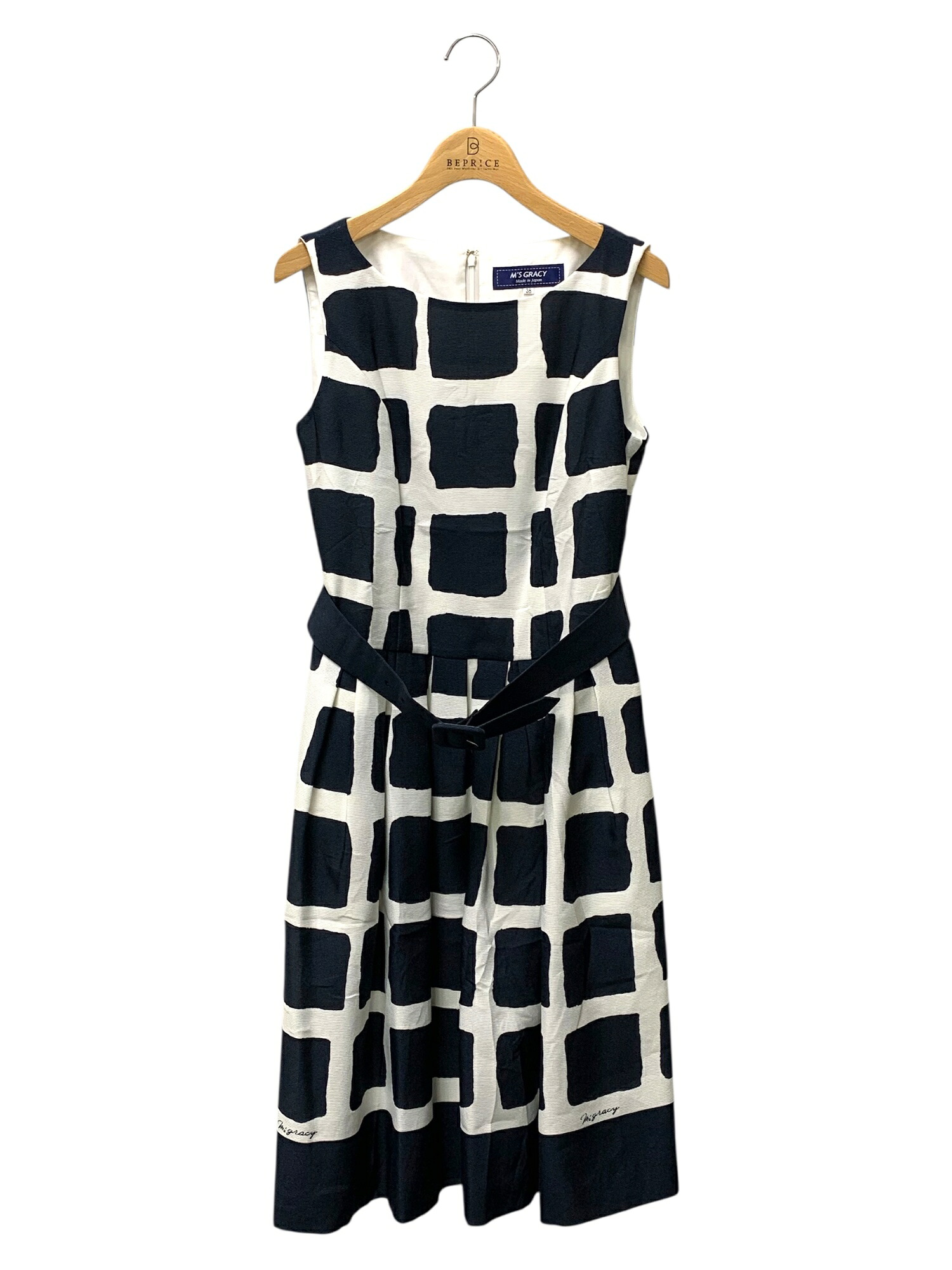 エムズグレイシー Mode Check Dress 911308 衣装 38 米国海軍【中古】 ITFXVGBPJPEC