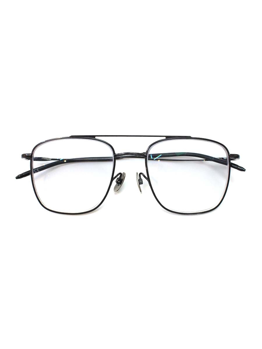 イエローズプラス 別注 GORDON Optical 眼鏡 黒いこと 金属元素枠組み 盛りだくさんリム 真四角シェイプ【中古】 ITPTHZKNVTG6