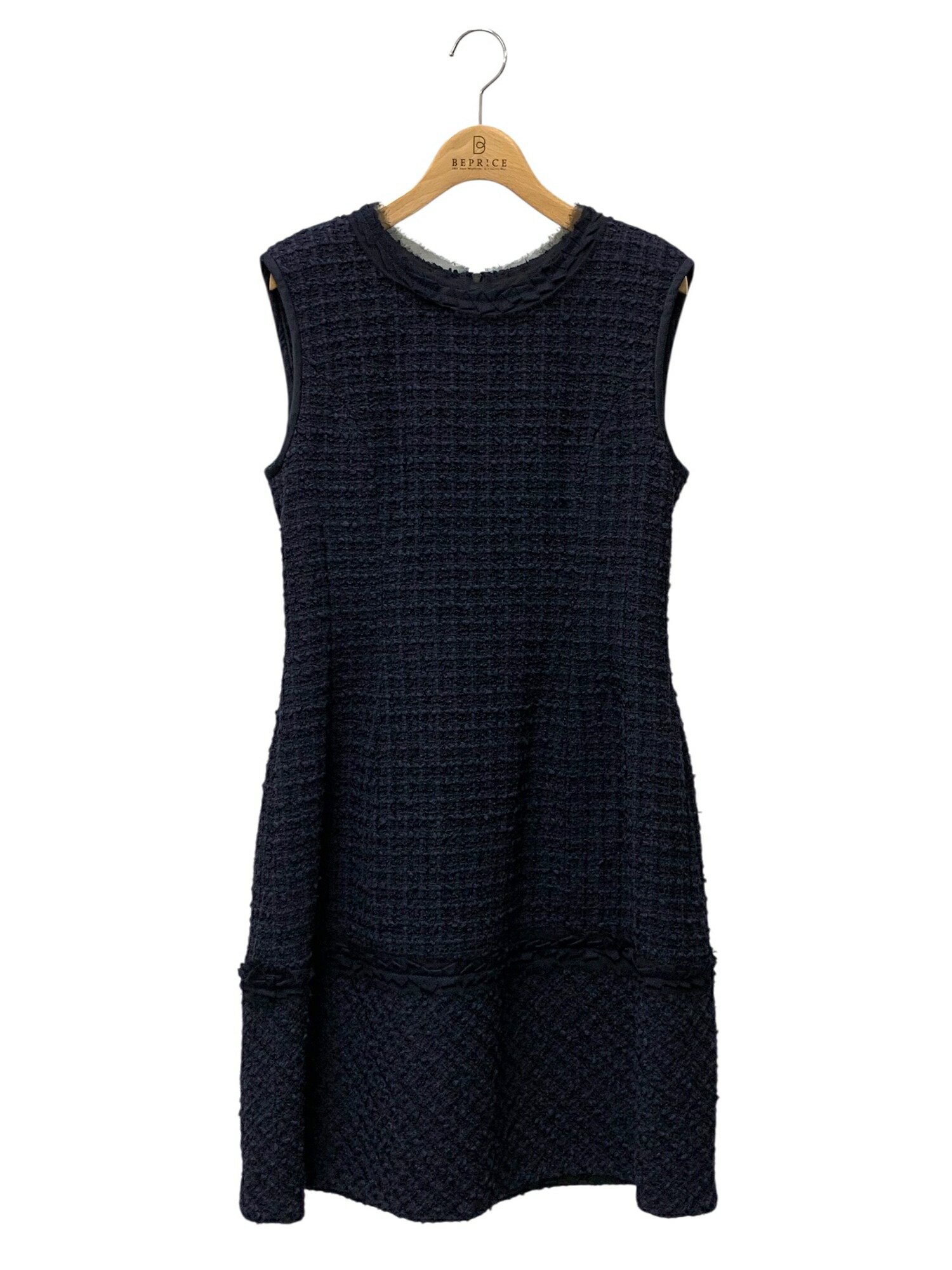 フォクシーブティック Dress Tweed 36800 ワンピース 42 ネイビー【中古】 IT21H9MD6EMM｜ビープライス