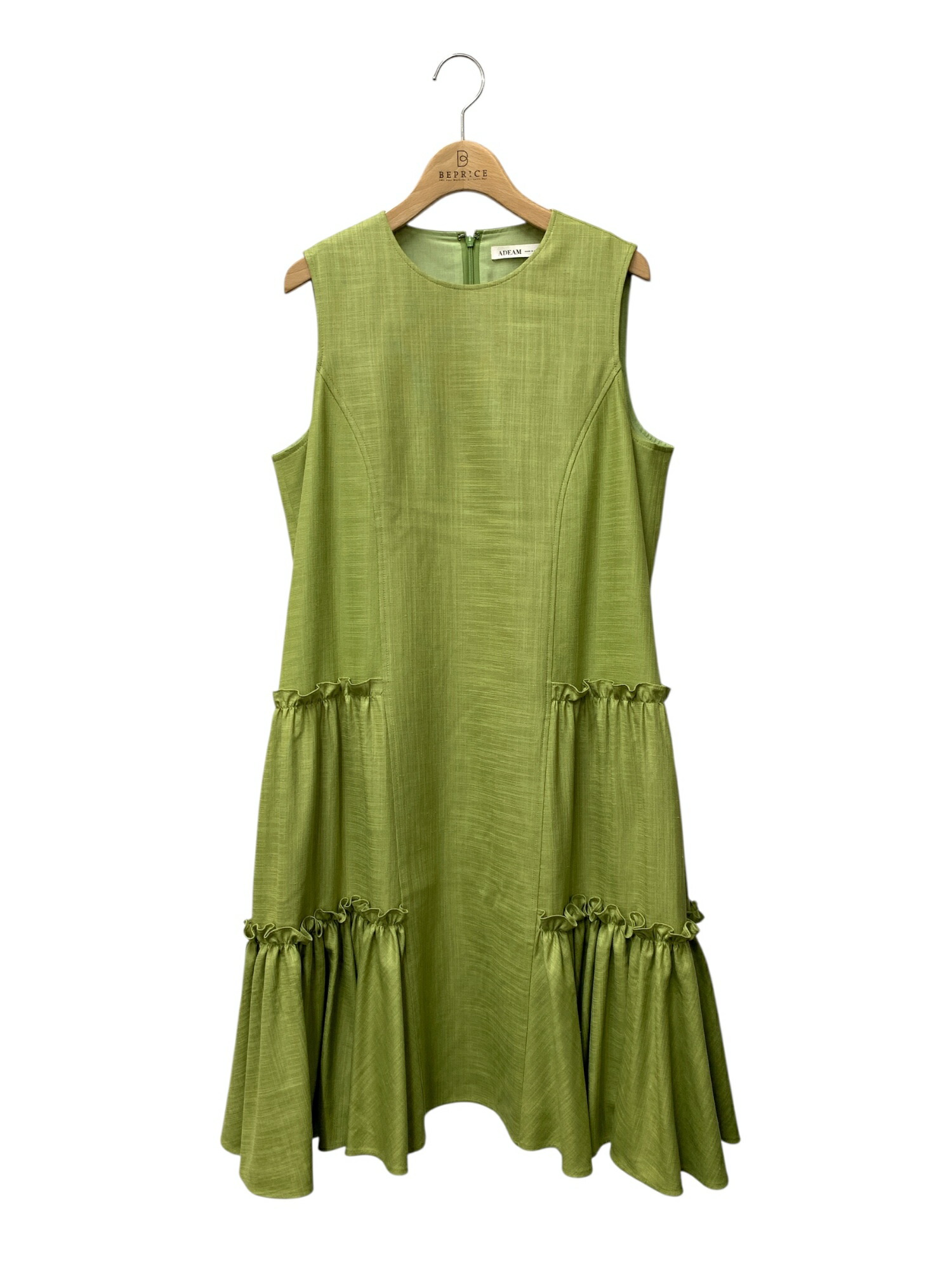 アディアム Ruched Dress 42448 衣装 S 緑であること フラウンス【中古】 ITZBI7R1K4ZA