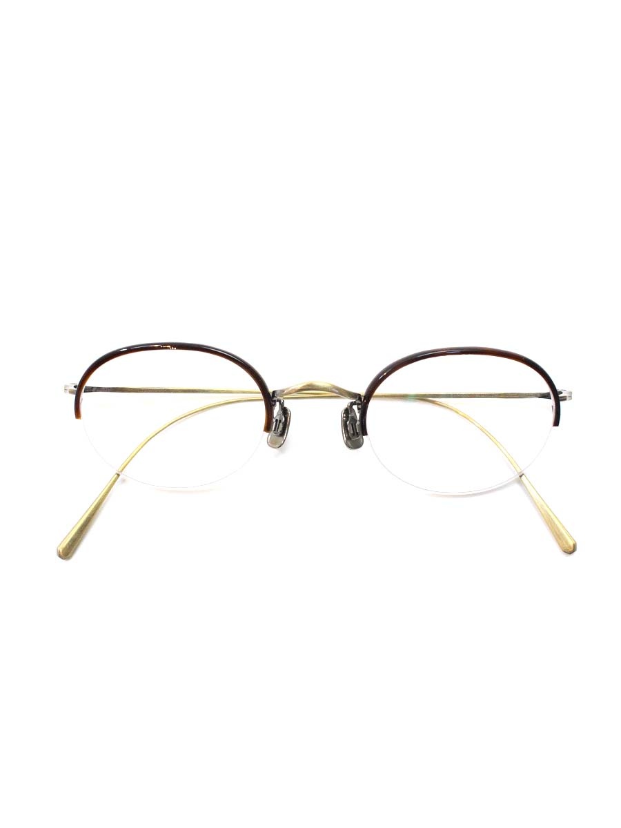 アイヴァン7285 1003 眼鏡 EV DEMI2/ANTIQUE GOLD 二人組一こま ナイロール オーバルシェイプ【中古】 ITS6NHDIFL9B
