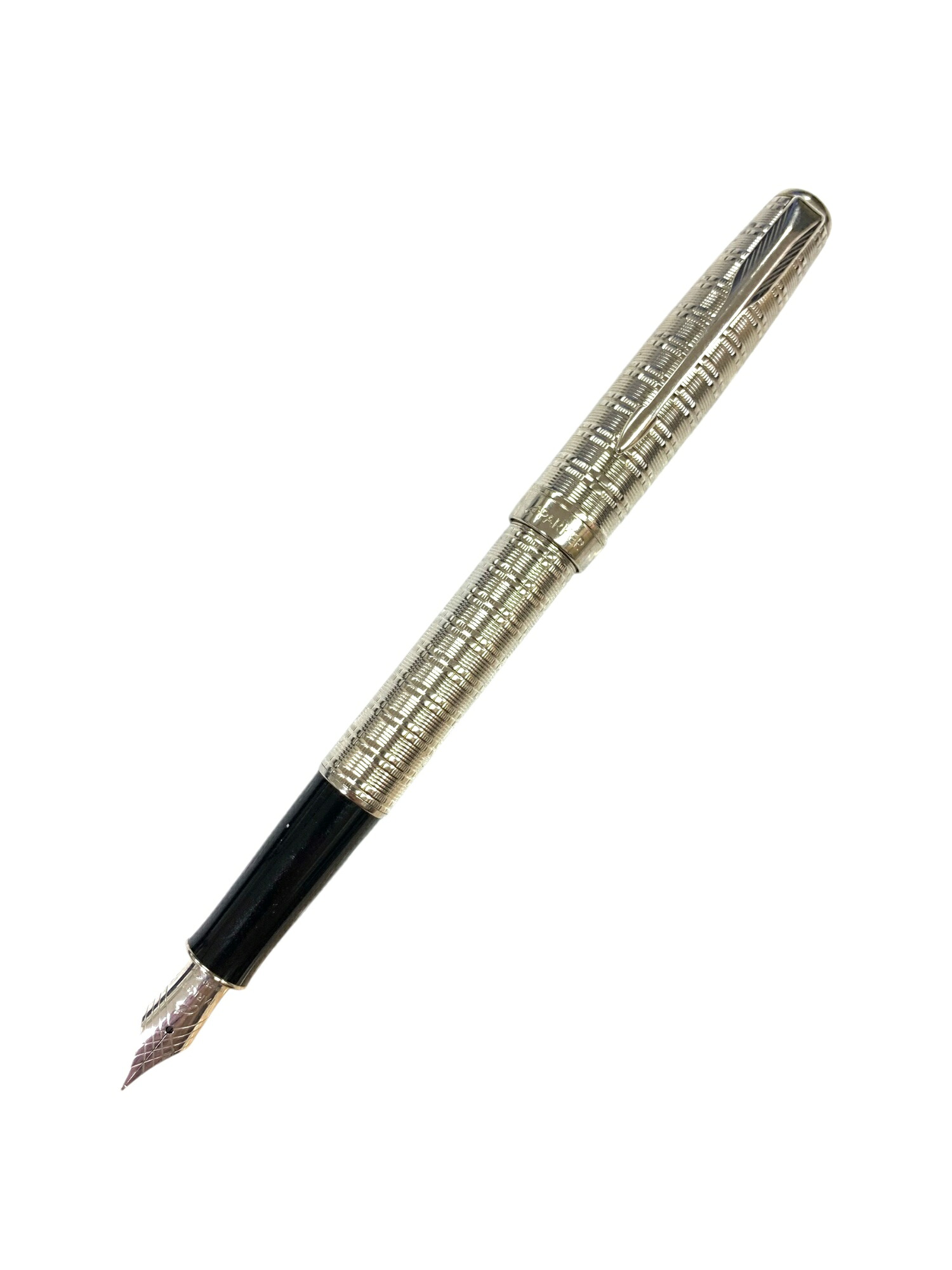 パーカー 筆 ソネット チーゼルタータンST しろがね色 XF 18K 750【中古】 ITO4YZFS7SZS