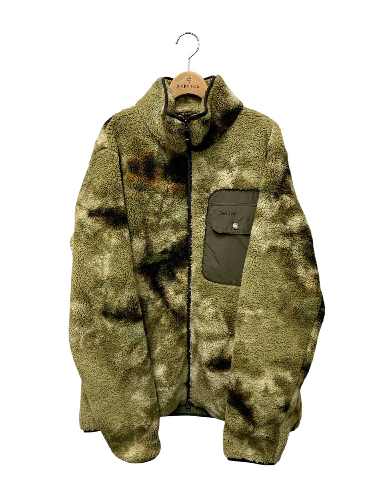 バブアー MOOR TIE DYE FLEECE JACKET 242MFL0191 L カーキグリーン スタンドカラー フリースジャケット【中古】 ITMSCCFFBJ0O|ビープライス