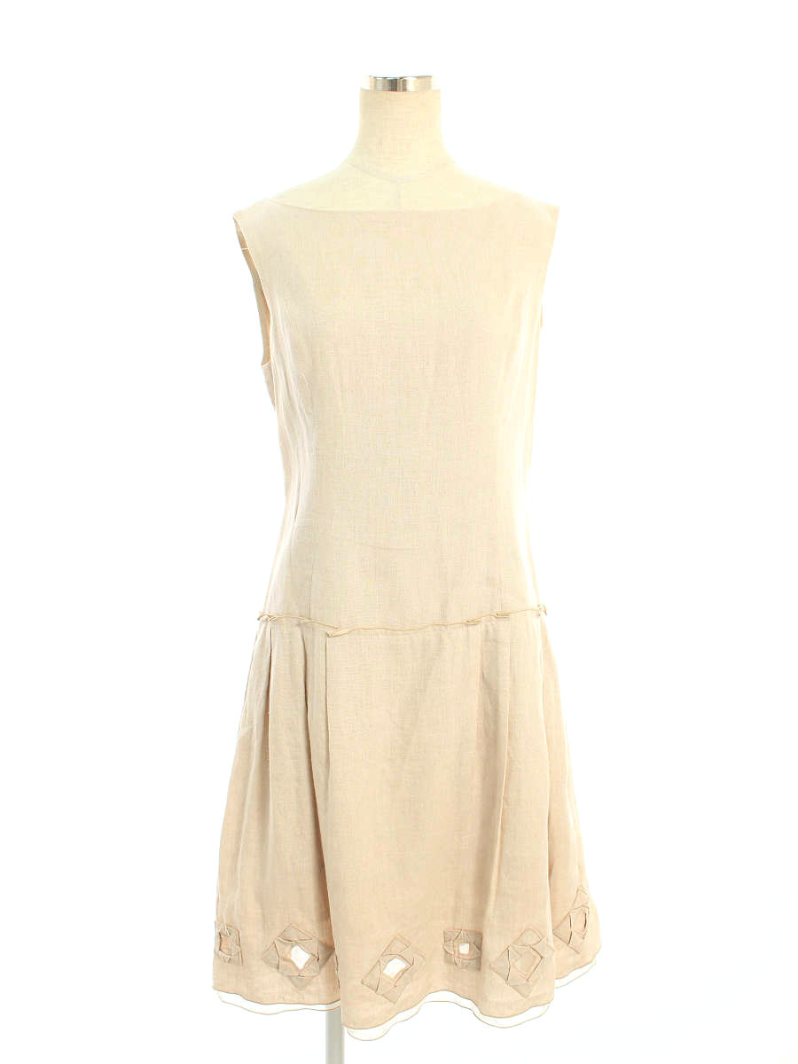 オープニングセール ワンピース ナチュラルbyフォクシー ワンピース 40 Bランク 中古 Tn0412 ノースリーブ Kazaguruma ワンピース Sorif Dk