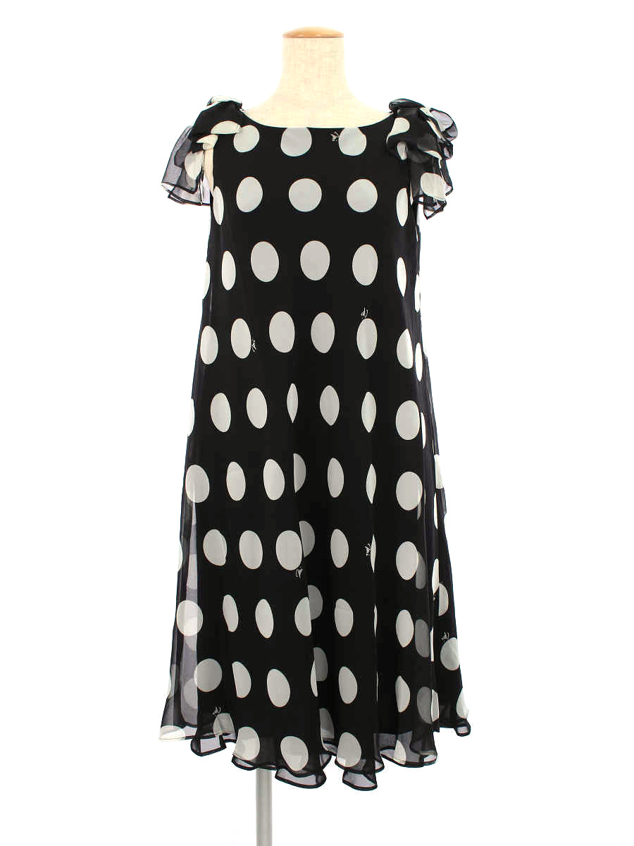 国内外の人気 Off エムズグレイシー ワンピース Polka Dot Ciffon Dress ドット ノースリーブ 38 Aランク 中古 Tn0510 Rss10 K4fa h Mamanminimaliste Com