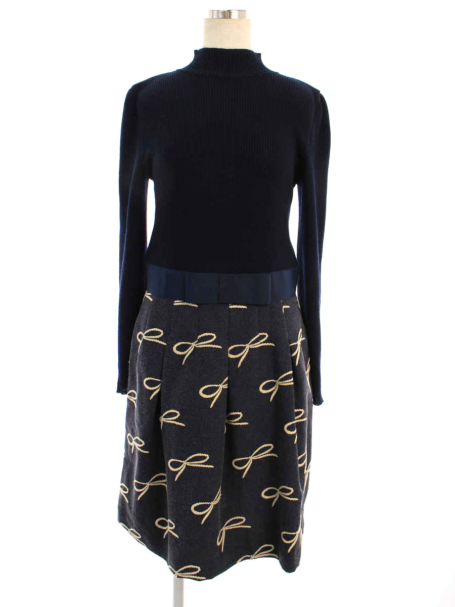 楽天市場 37 Off Sale エムズグレイシー ワンピース ニット ドッキング リボン 長袖 38 Aランク 中古 Tn0531 Pm8u Rss30 ブランドショップ ビープライス