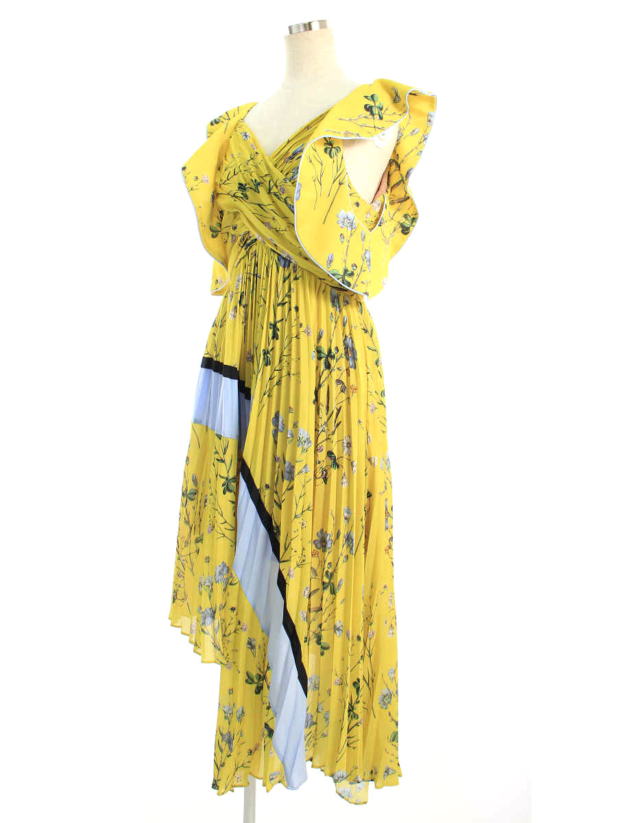 Self Portrait Self セルフポートレート ワンピース プリーツ Portrait 花柄 花柄 ノースリーブ 10uk 花柄 Aランク 中古 Tn0705 ブランドショップ ビープライス Self Portrait セルフポートレート ワンピース