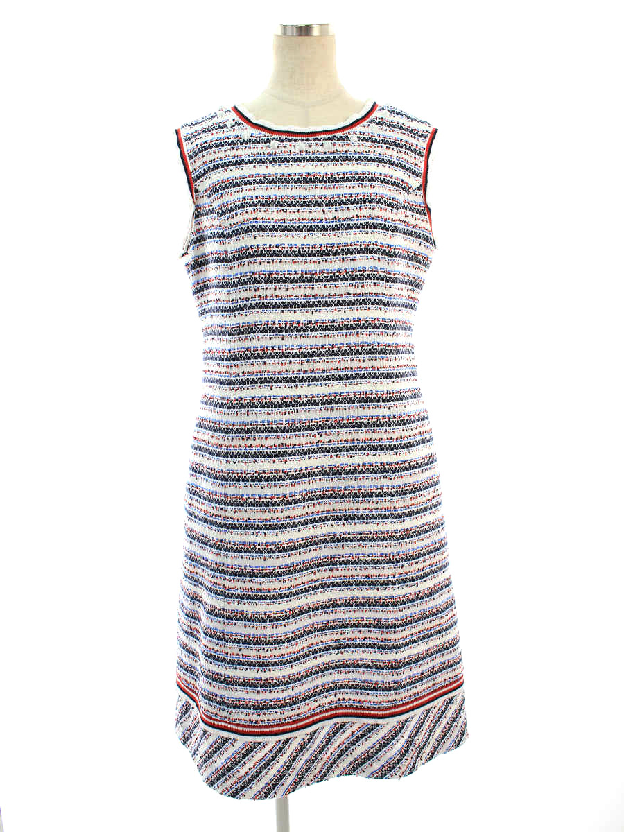 宅配 マリア社製 ワンピース ルネ ツイード 38 Bランク 中古 Tn1001 ノースリーブ 総柄 ワンピース Williamsav Com