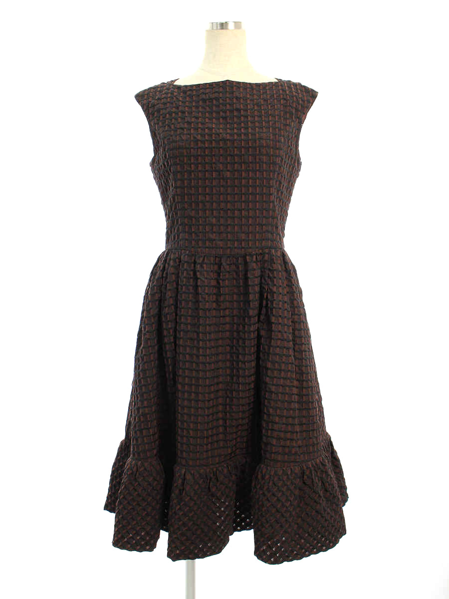 楽天市場 フォクシーブティック ワンピース 40880 Dress Pave Chocolate チェック ノースリーブ 38 Aランク 中古 Tn201105 ブランドショップ ビープライス