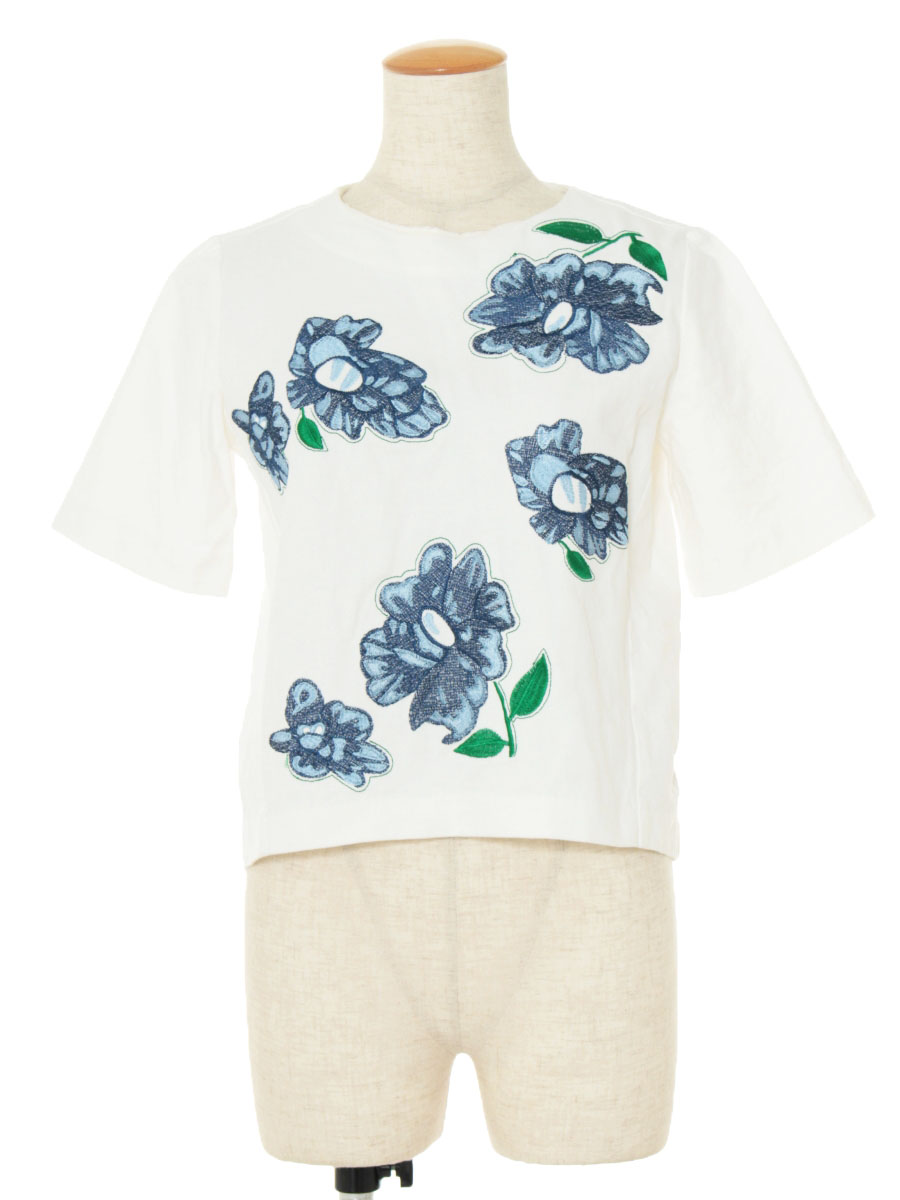 楽天市場 チェスティ Tシャツ カットソー フラワーモチーフ 刺繍 花柄 半袖 0 Aランク 中古 Tn1119 ブランドショップ ビープライス