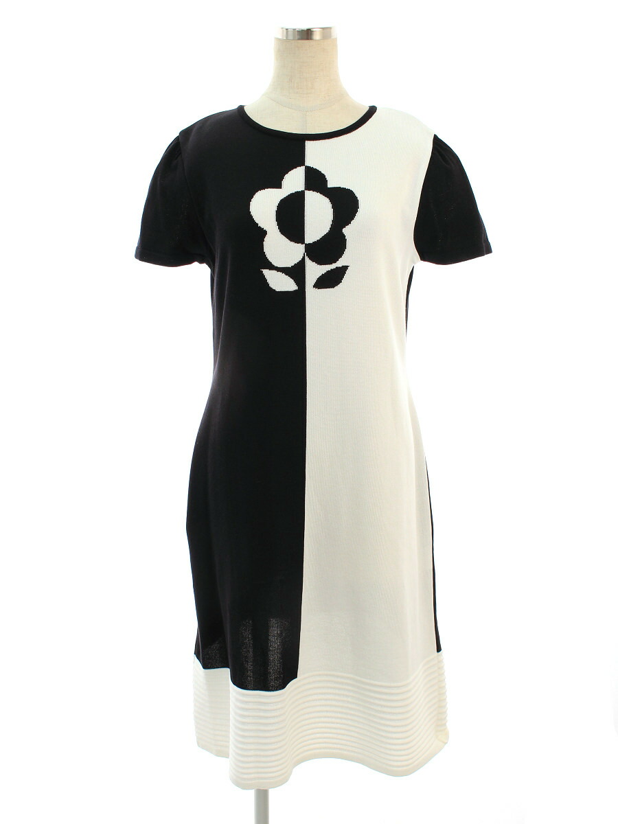 レディースファッション ワンピース エムズグレイシー ワンピース 40 Aランク 中古 Tn 半袖 花柄 One Piece Knit White Black 人気商品の Mrbsolutions Com Br