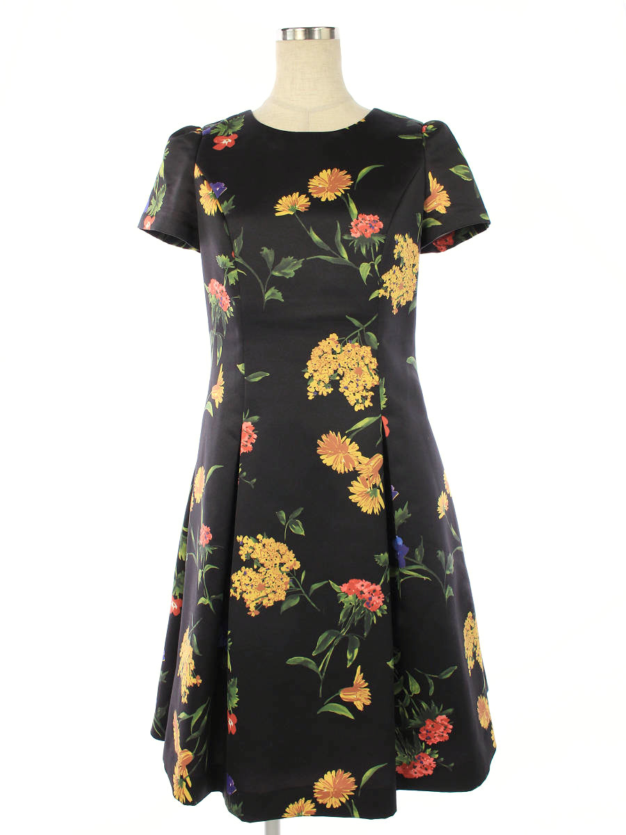 お歳暮 エムズグレイシー ワンピース サテン 花柄 花柄 半袖 36 Aランク 中古 Tn 春夏新色 Portal Londonbay Com