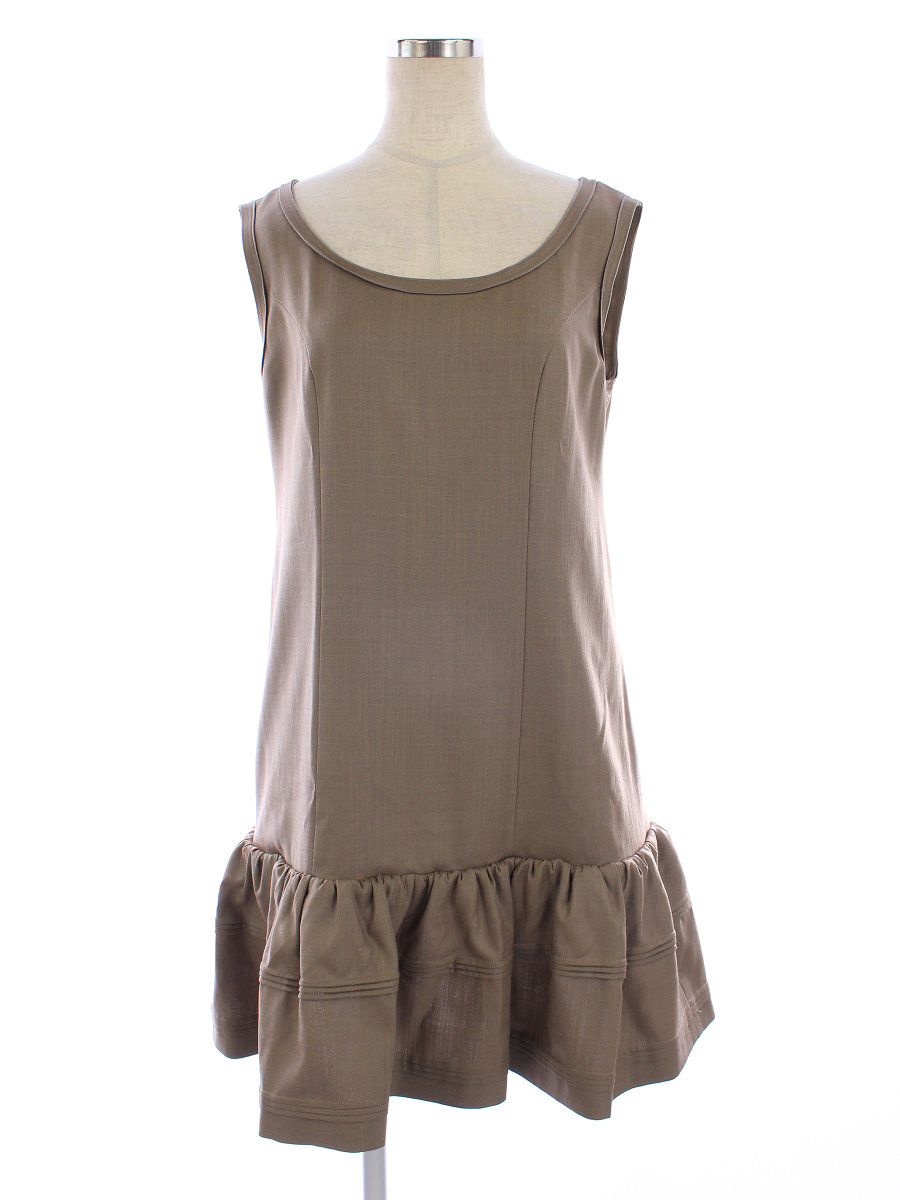 安い フォクシーニューヨーク ワンピース Tn 中古 40 Aランク ノースリーブ 無地 リネンホイップ h Helpit Me