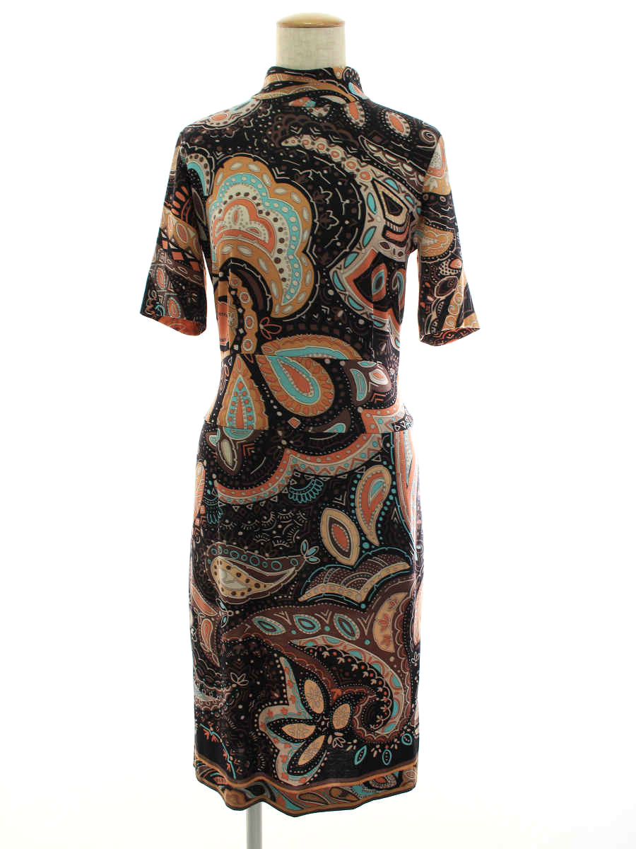 4年保証 レオナール Tn 中古 2 Aランク 半袖 総柄 ペイズリー柄 ワンピース h 241news Com