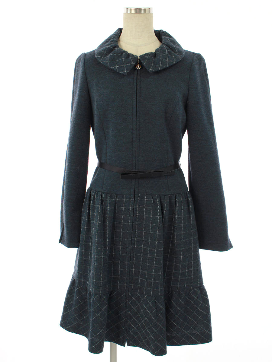 ワンピース エムズグレイシー Tnレディースファッション ワンピース エムズグレイシー 切替 中古 チェック 襟付き エムズグレイシー Aランク カメリアジップ Tn ブランドショップ 長袖 38 中古 ビープライス